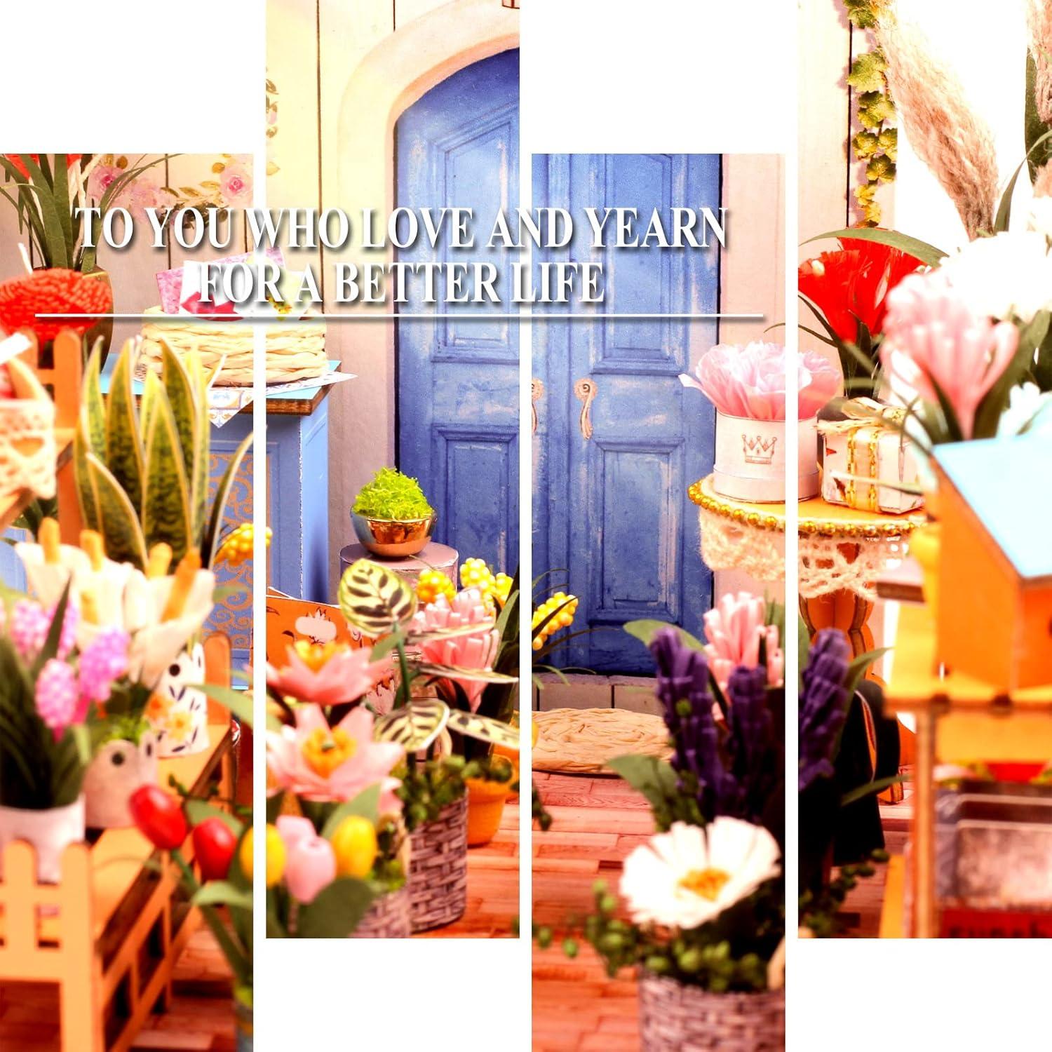 Kit de Casa Miniatura DIY Insgen TSZH201 Invernadero Verde 1:24