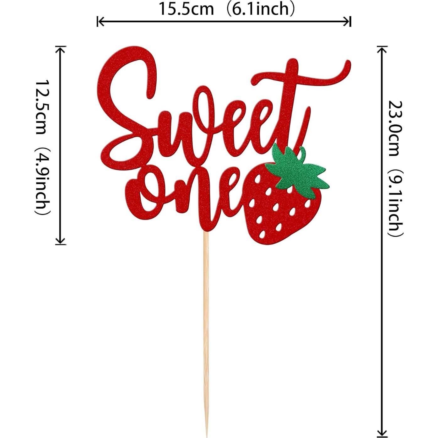 Adorno de Pastel de Cumpleaños Fresa ZHUOWEISM 15.5x23.1cm