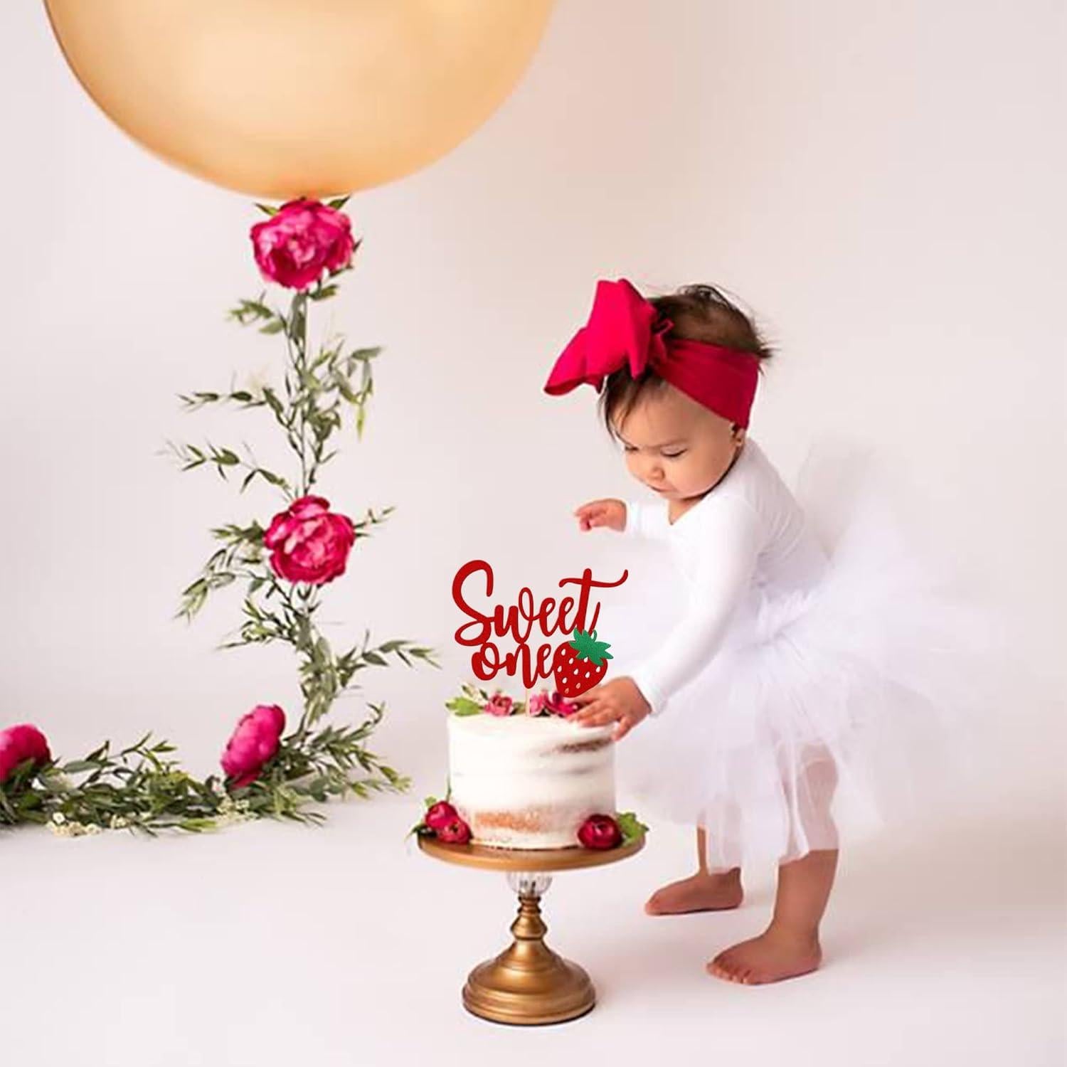 Adorno de Pastel de Cumpleaños Fresa ZHUOWEISM 15.5x23.1cm