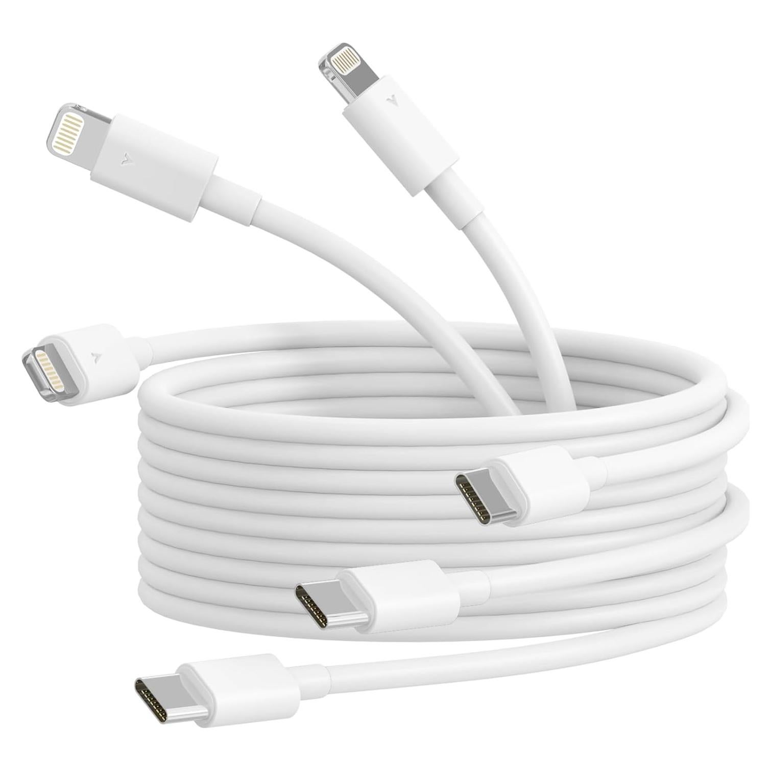 Cable USB C a Lightning 3 Pack 1.83m TOBUHI MFi Carga Rápida