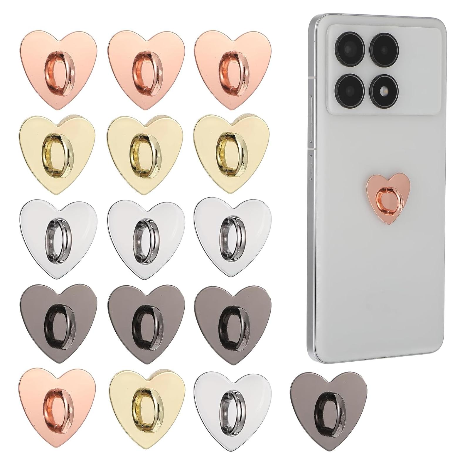 16 Soportes para Anillo de Teléfono Móvil Qianyu Corazón