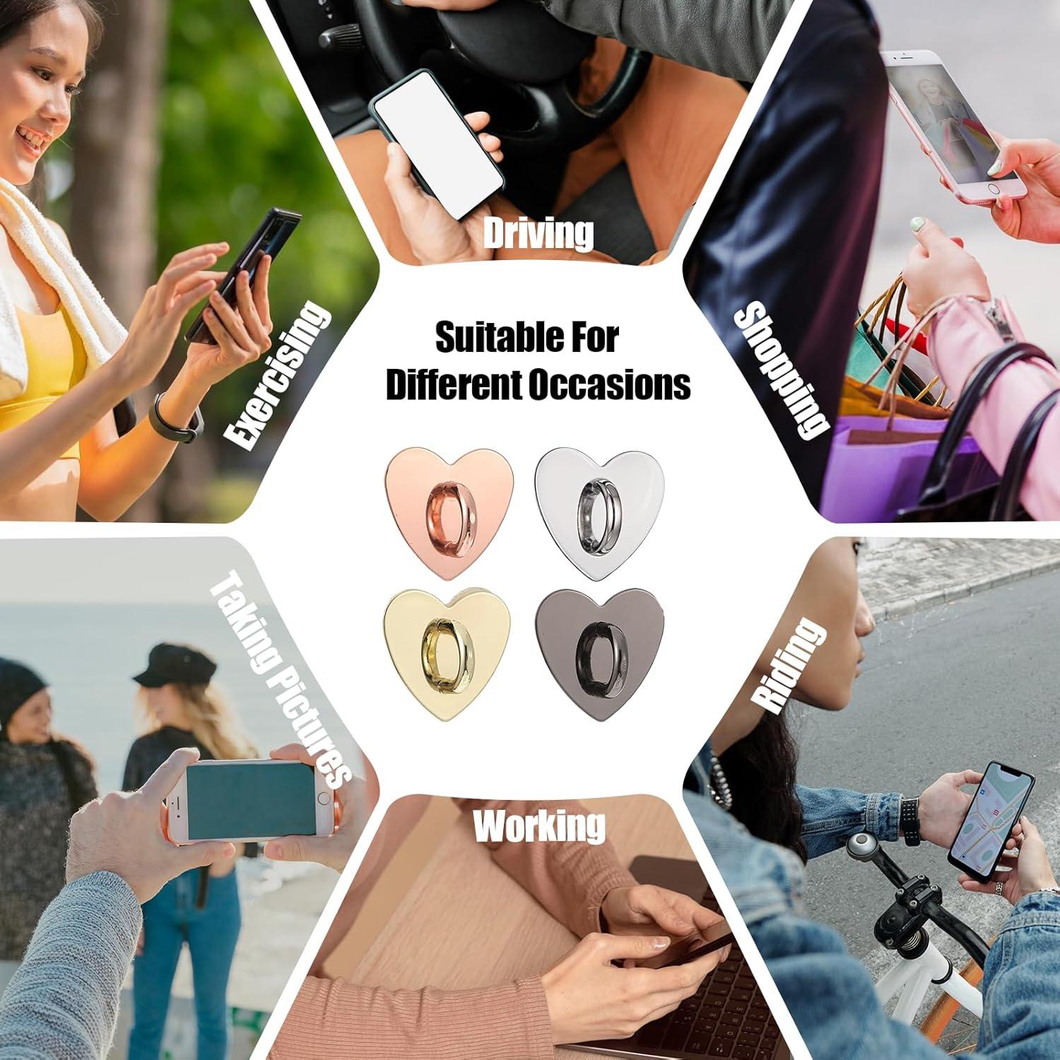 16 Soportes para Anillo de Teléfono Móvil Qianyu Corazón