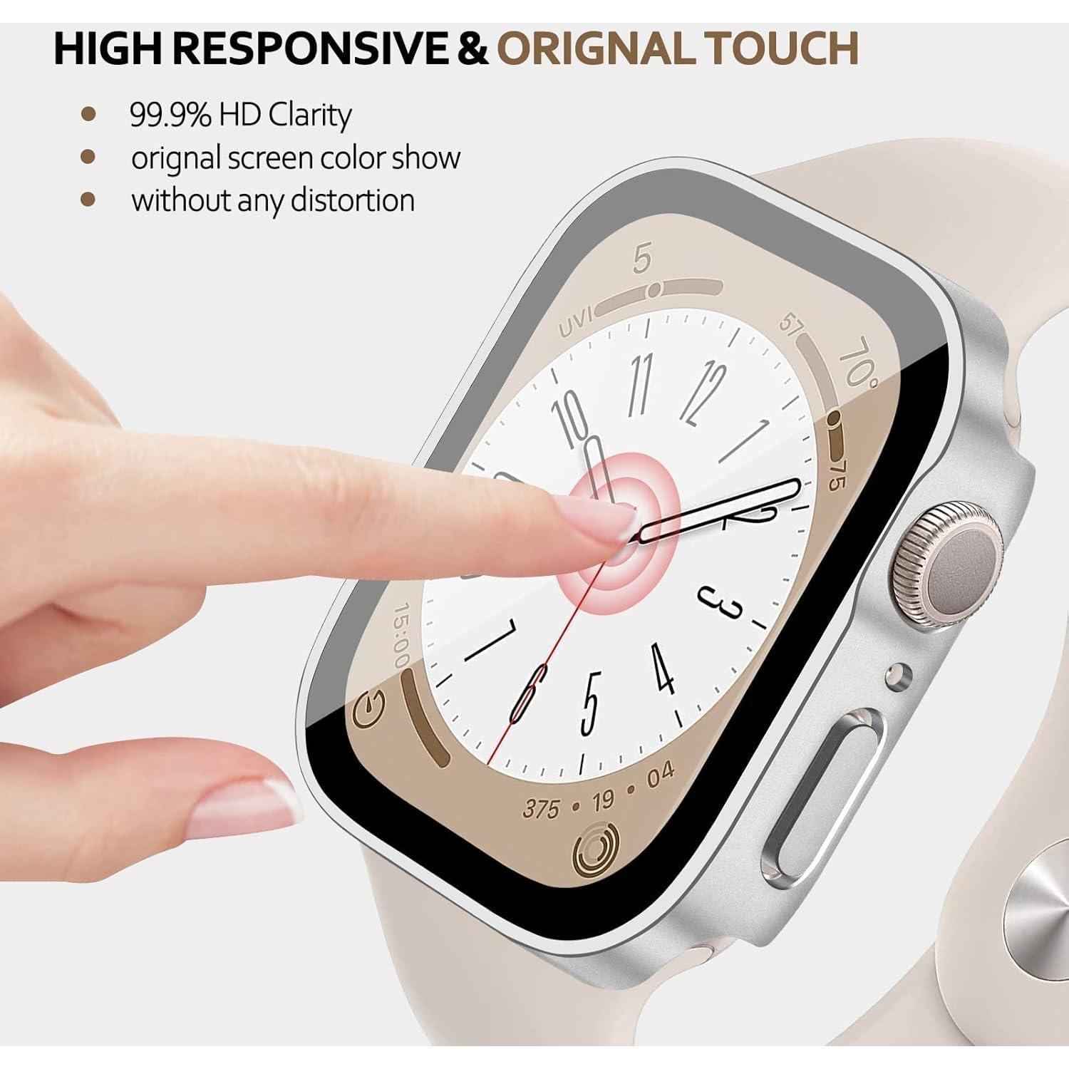 Protector de Pantalla EIHAIHIS para Apple Watch 41mm 45mm