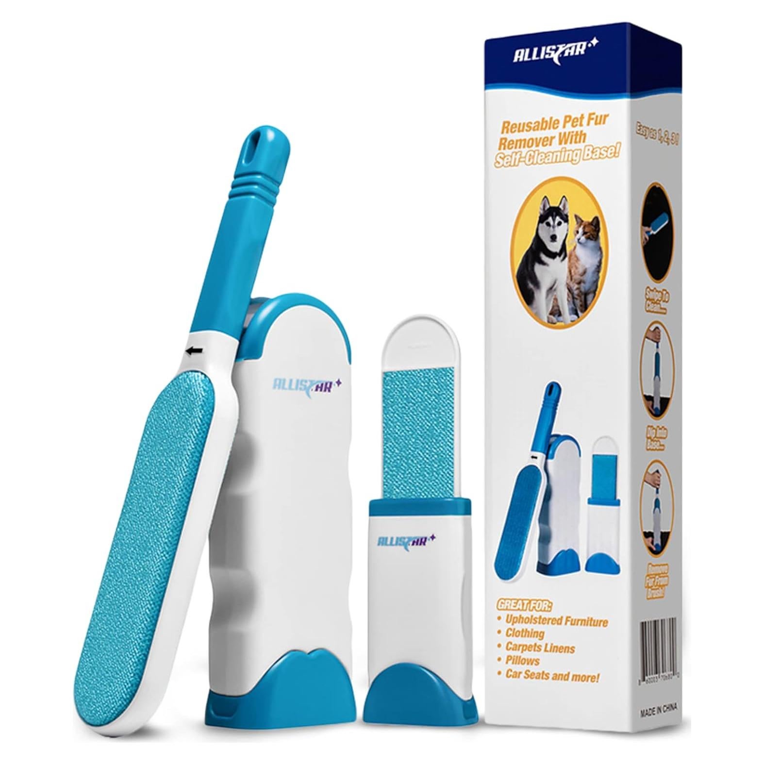 Cepillo Removedor de Pelo de Mascotas ALLISTAR Azul Cielo