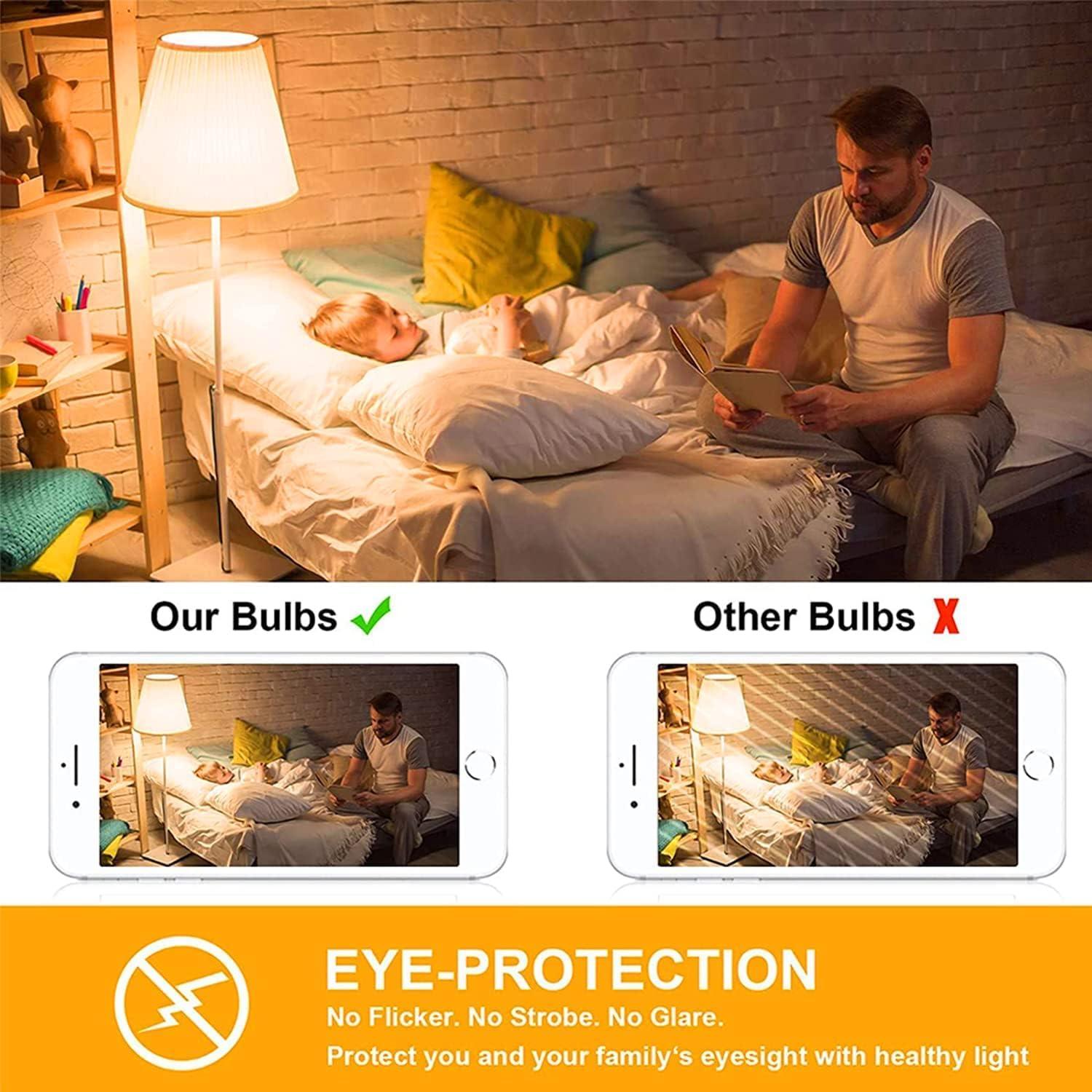 Bombilla LED Dimmable LEOOLS G25 E26 6W 600LM Ámbar 4Pack