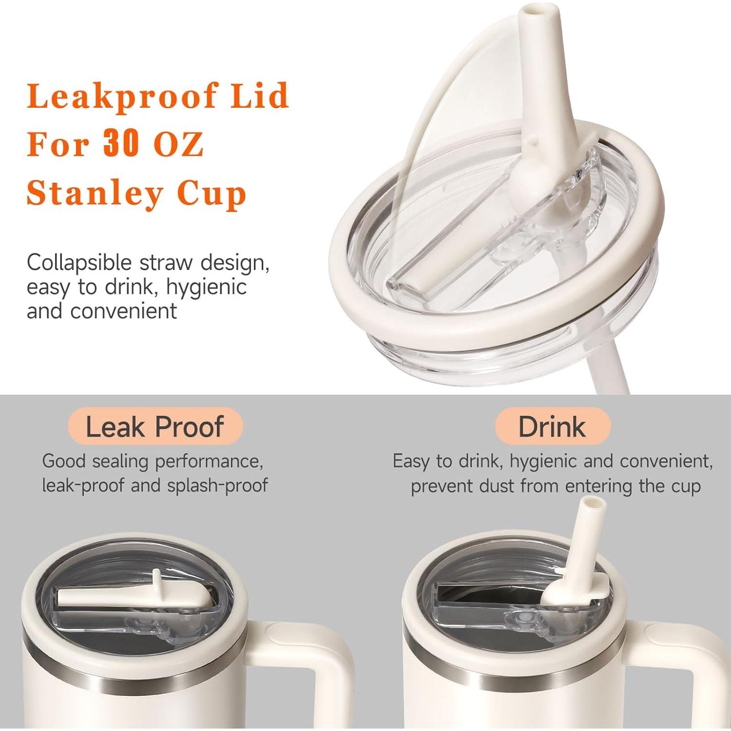 Tapa a Prueba de Fugas ANTAND para Vaso Stanley 30 oz con Popote