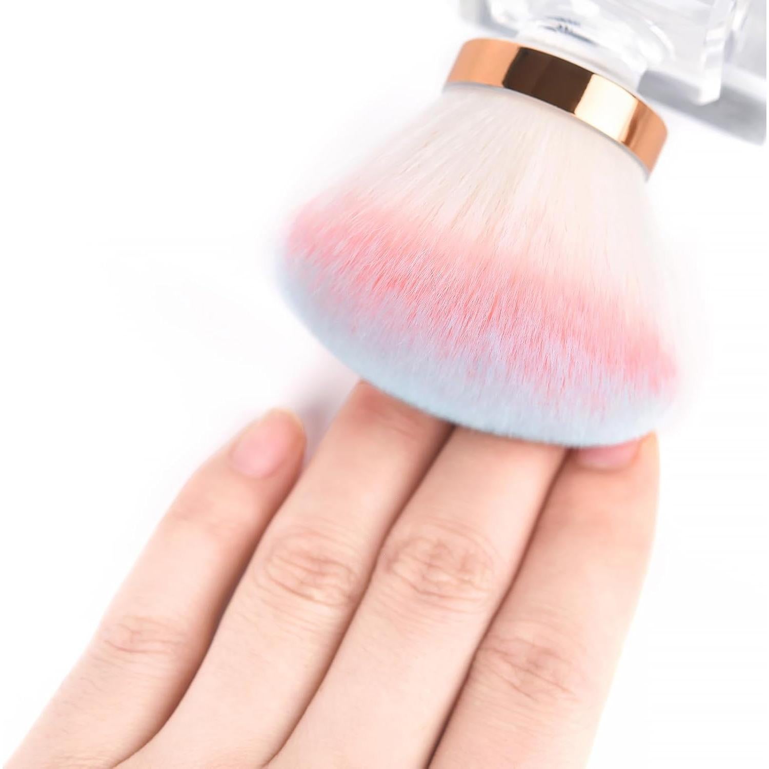 Cepillo de Polvo para Uñas KADS - Forma de Flor Rosa