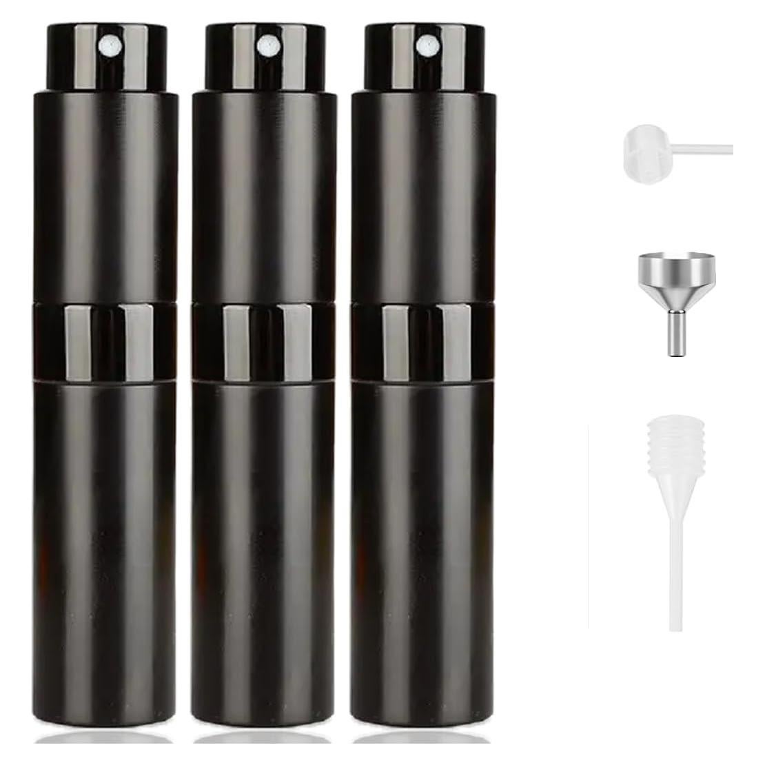 Atomizador de Perfume Recargable Ruzar 8ml - Paquete de 3