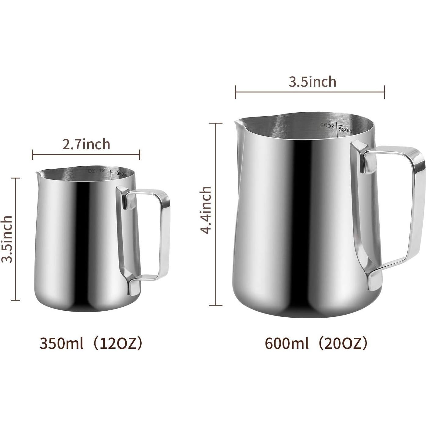 Paquete de 10 Jarras Espumadoras de Leche 350ml iHeartYard