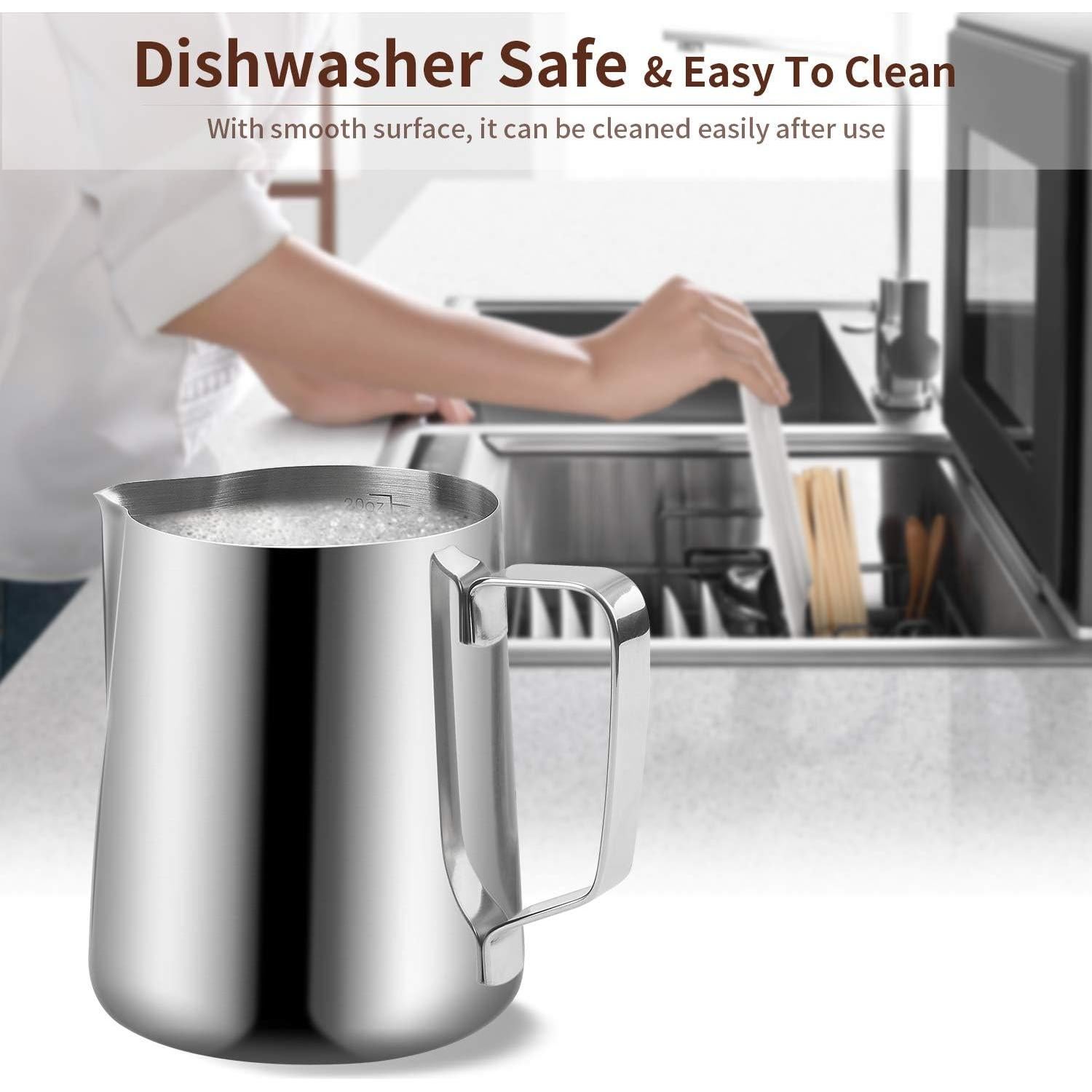 Paquete de 10 Jarras Espumadoras de Leche 350ml iHeartYard