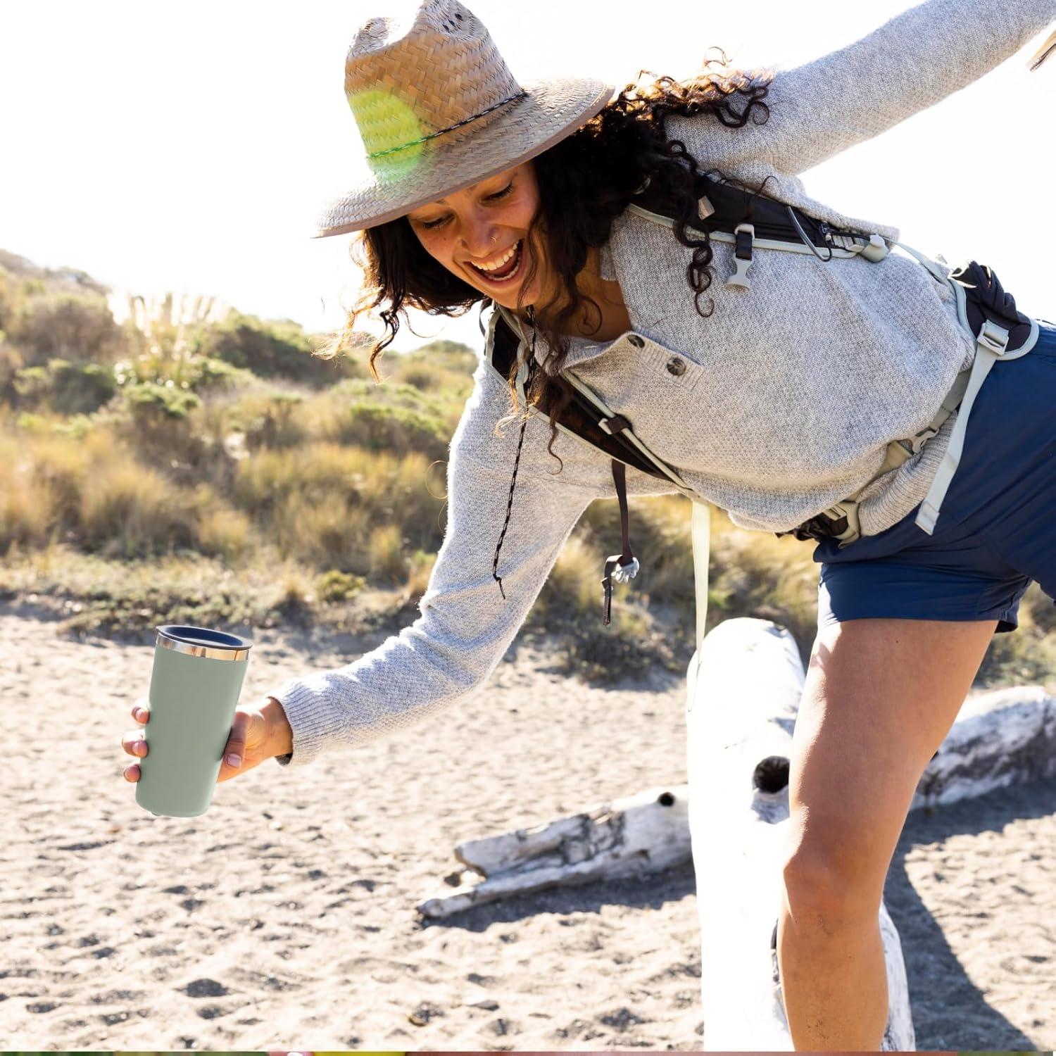 Taza Aislada Hydro Flask 16 Oz Avena con Tapa Presionada