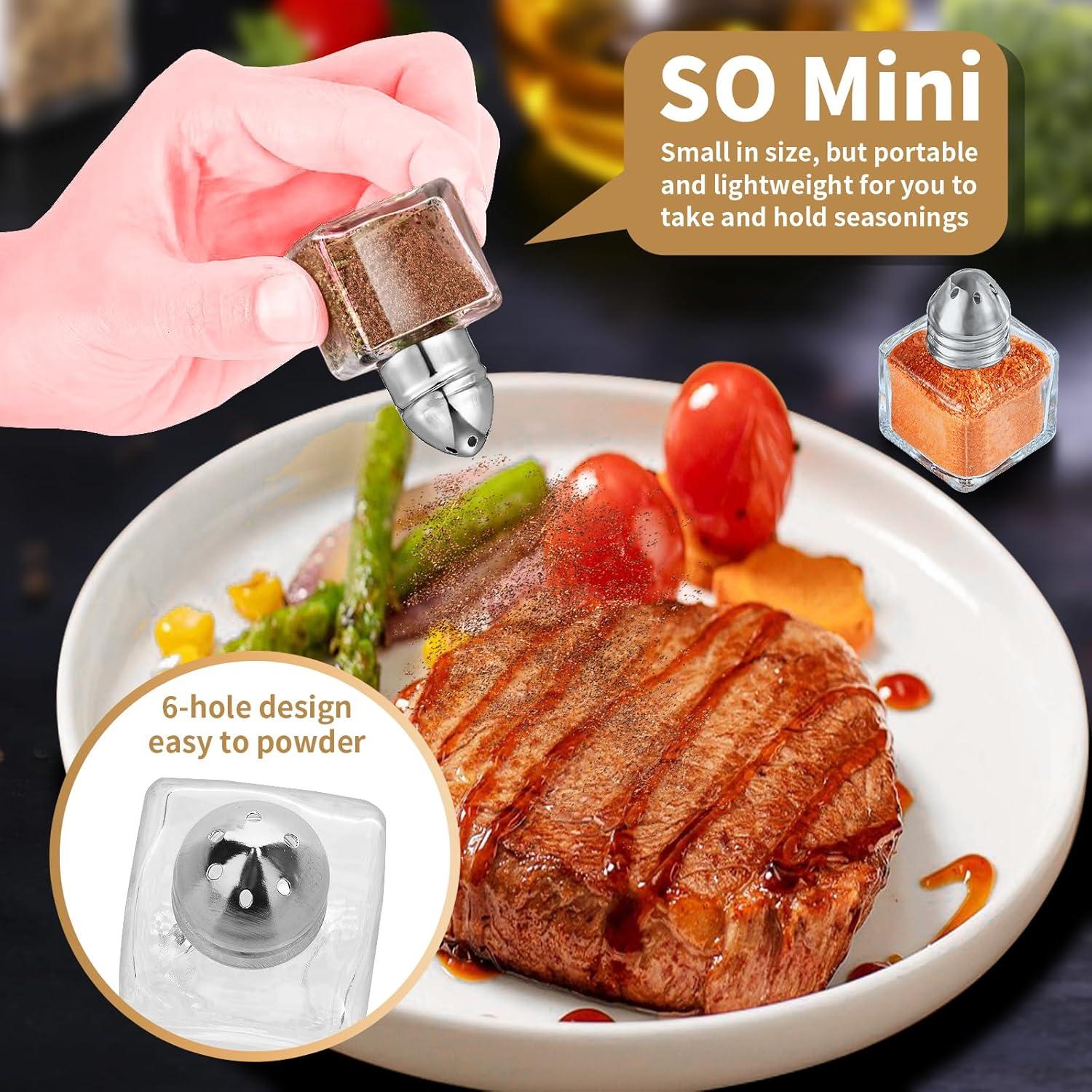 Mini Shakers de Sal y Pimienta eispap con Embudo - Plata