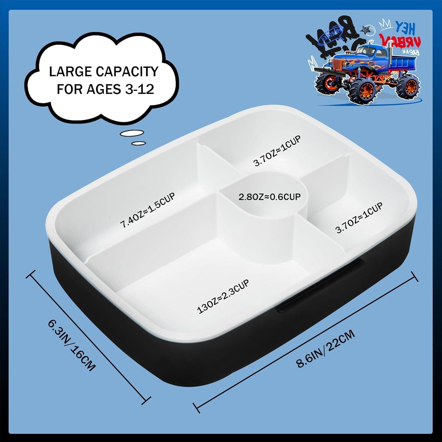 Set Caja Bento Niños Oruiji 5 Compartimentos + Botella 330ml