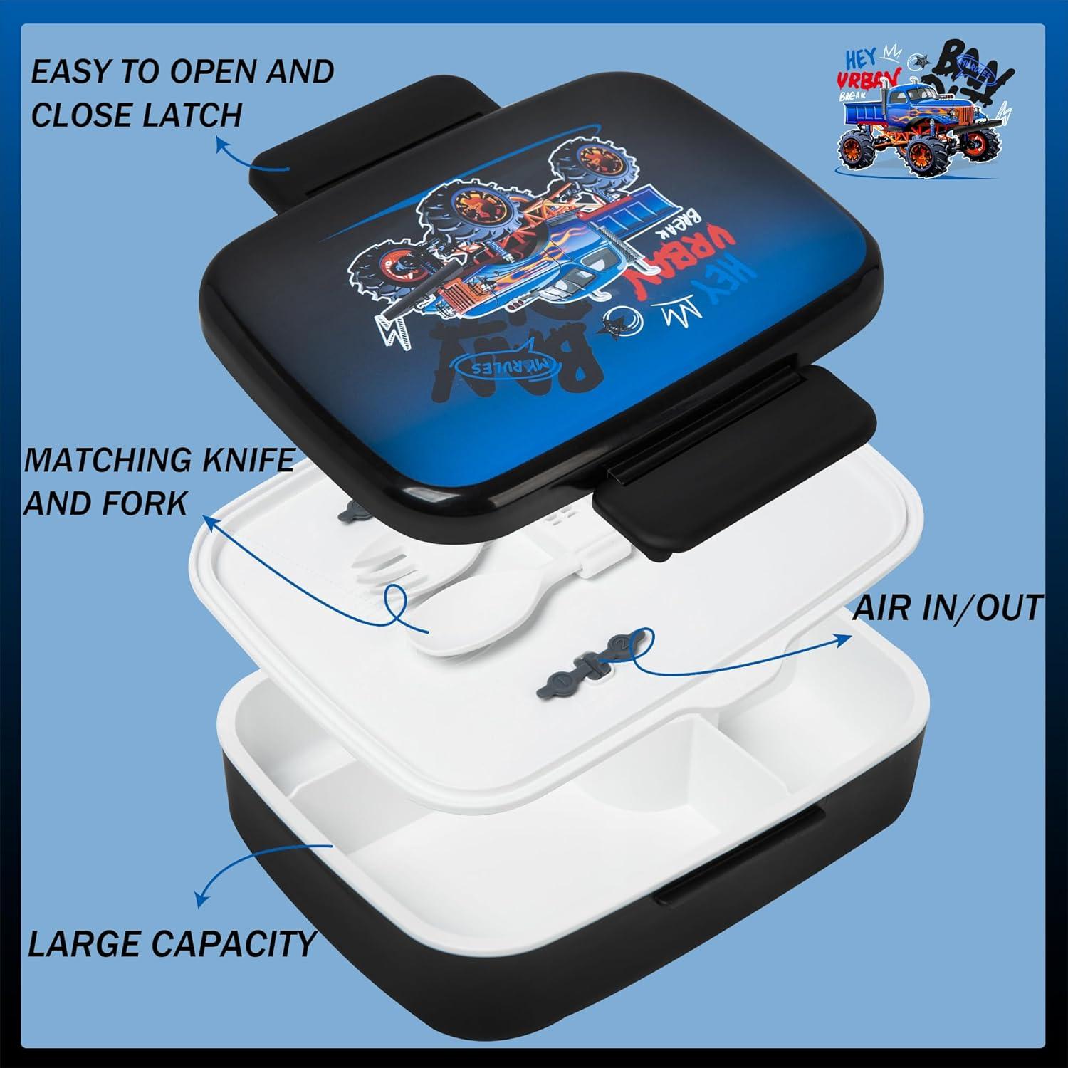 Set Caja Bento Niños Oruiji 5 Compartimentos + Botella 330ml