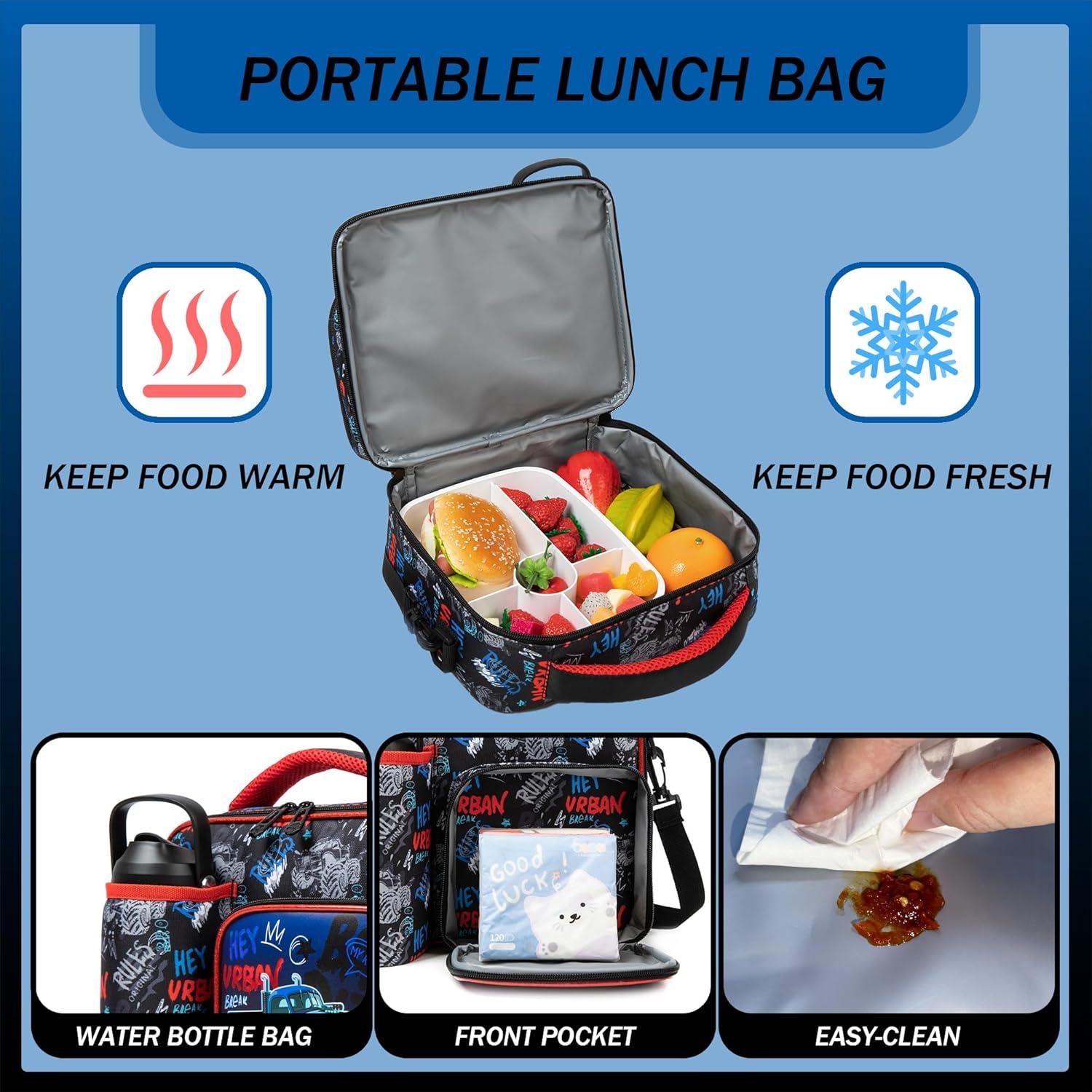 Set Caja Bento Niños Oruiji 5 Compartimentos + Botella 330ml