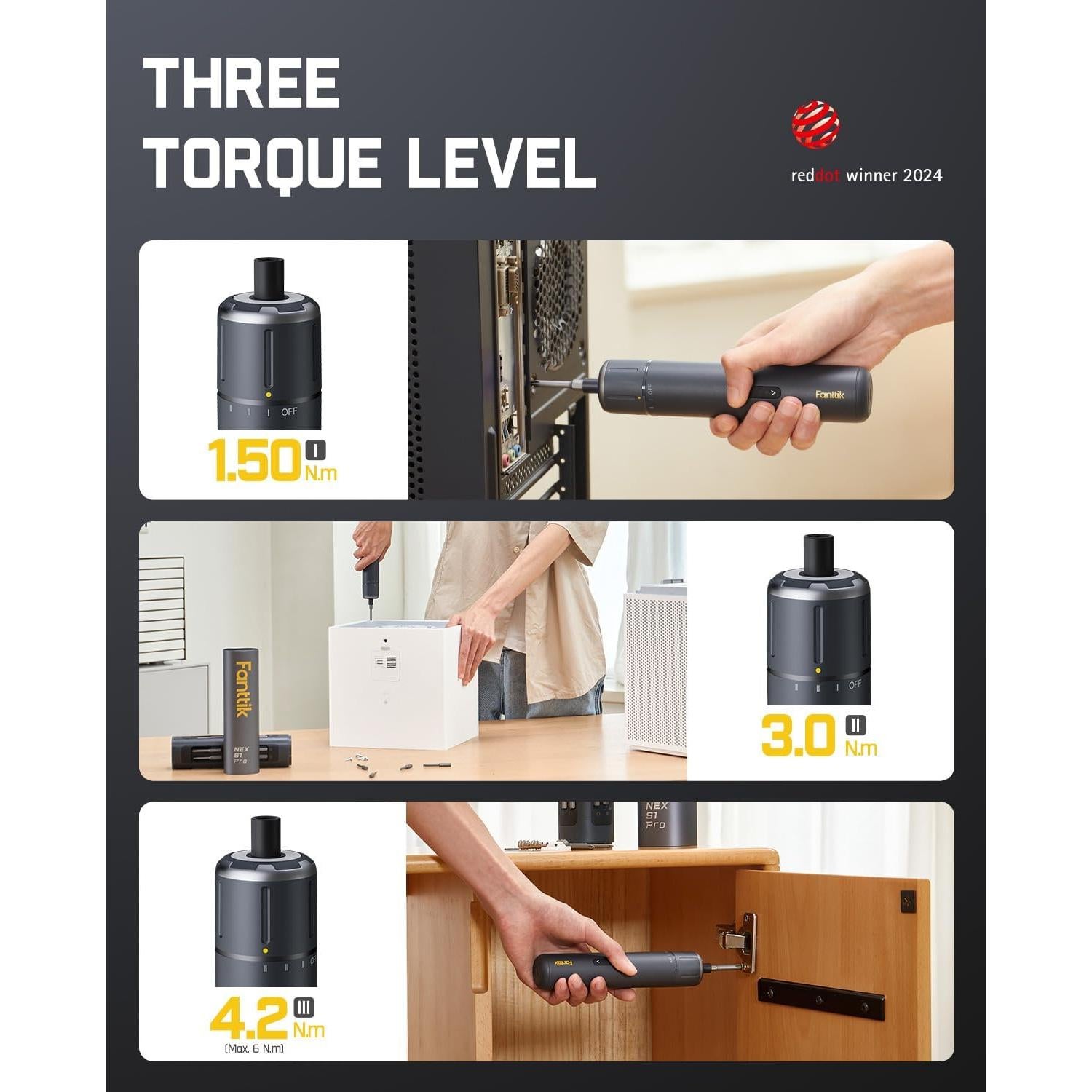 Destornillador Eléctrico Fanttik S1 Pro 2000mAh 16 Puntas