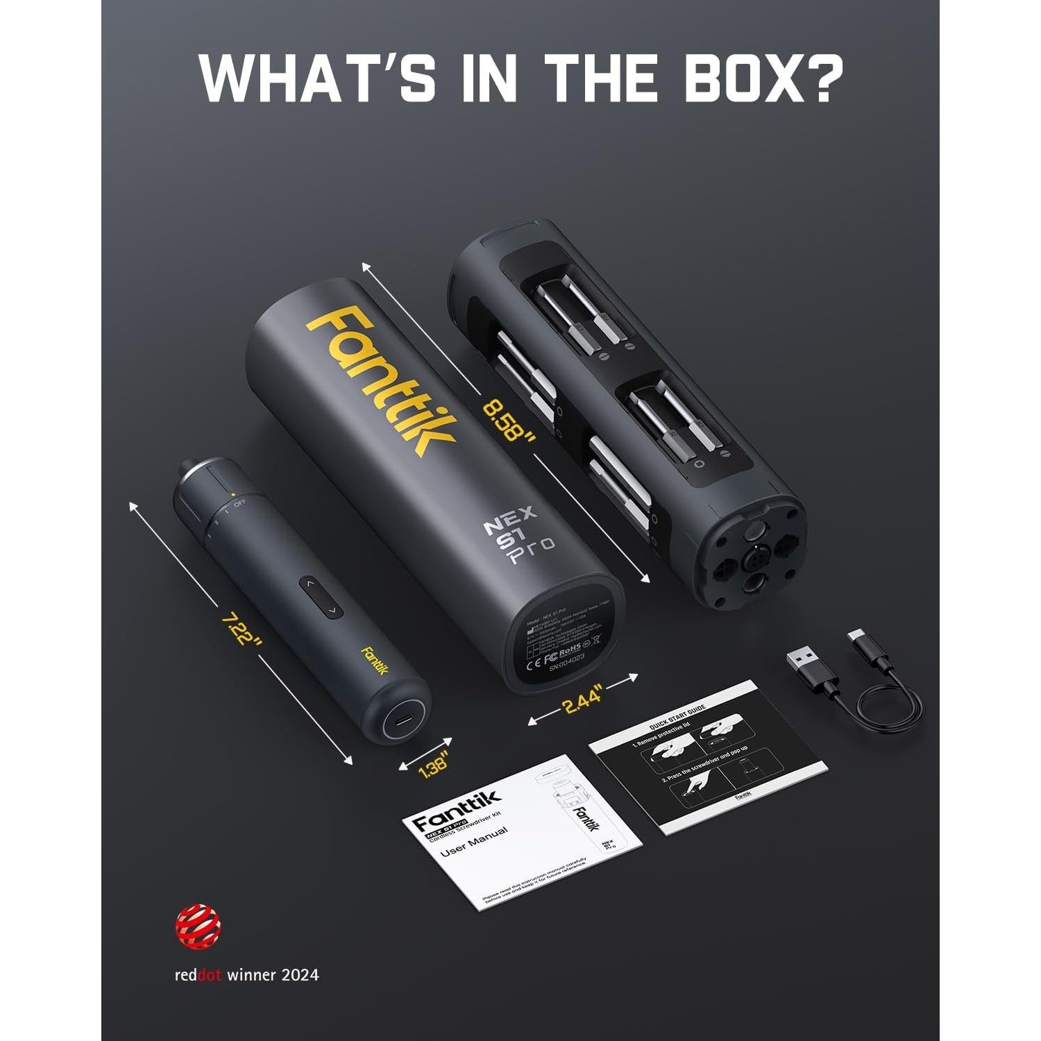 Destornillador Eléctrico Fanttik S1 Pro 2000mAh 16 Puntas