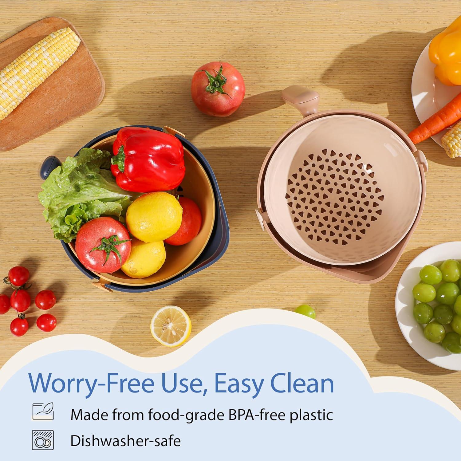 Colador y escurridor 2 en 1 Chef's Path - Plástico BPA Free