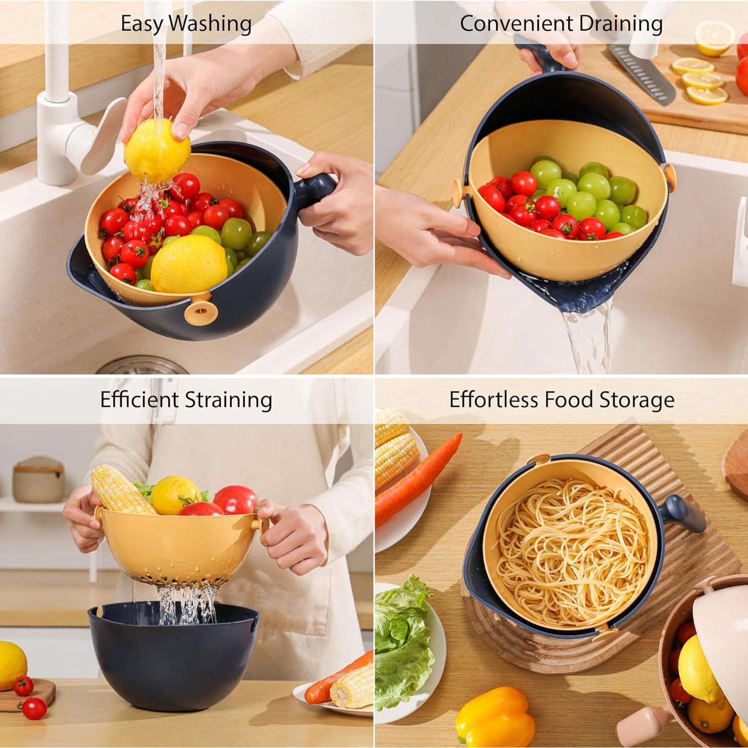 Colador y escurridor 2 en 1 Chef's Path - Plástico BPA Free