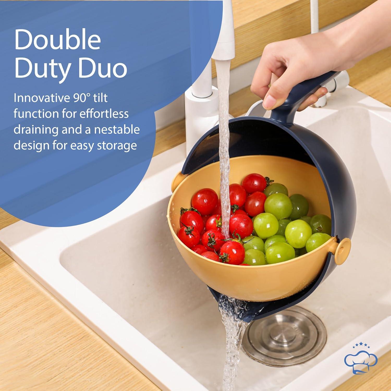 Colador y escurridor 2 en 1 Chef's Path - Plástico BPA Free