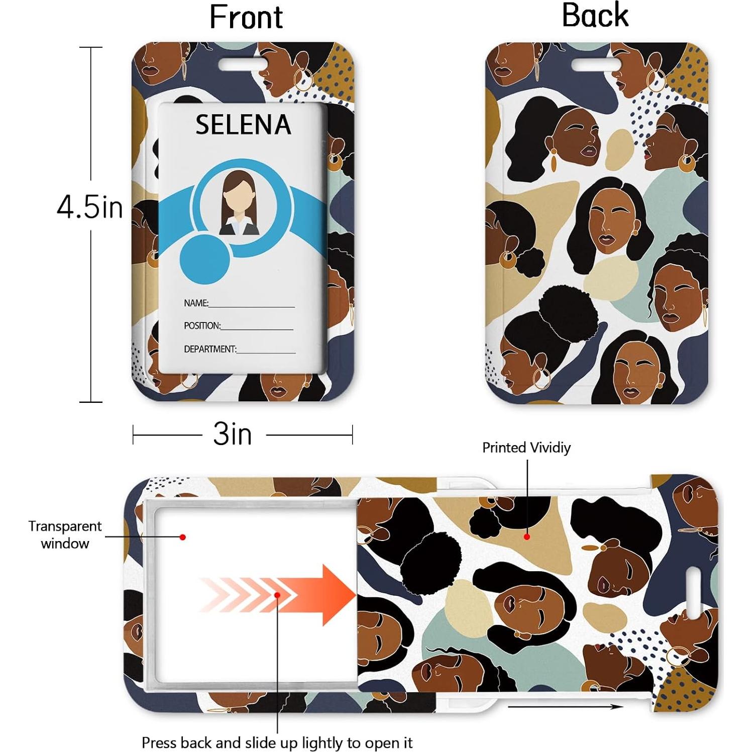 Portatarjetas Retráctil Lebrocoli con Clip para Identificación