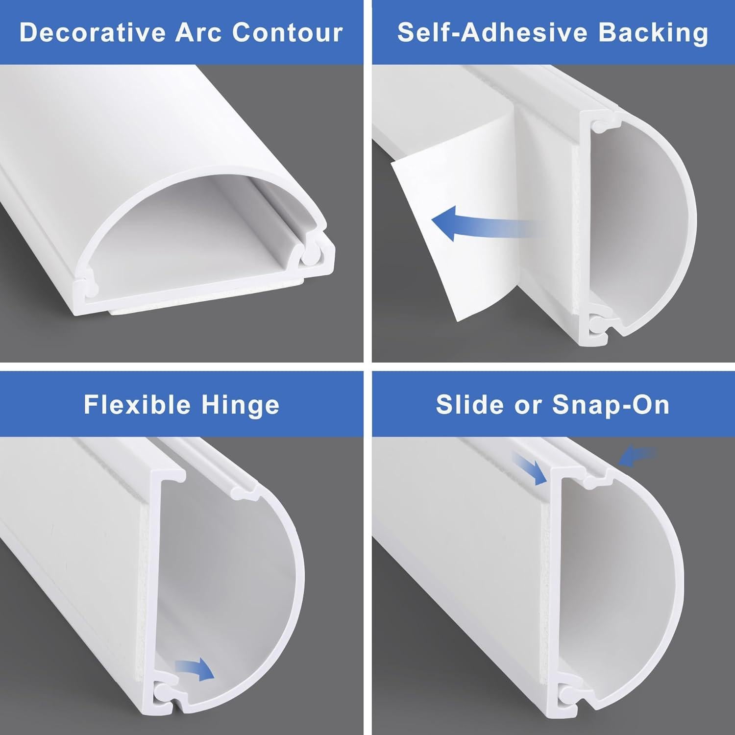 Cubierta de Cables 259cm ZhiYo Negra para 2-4 Cables