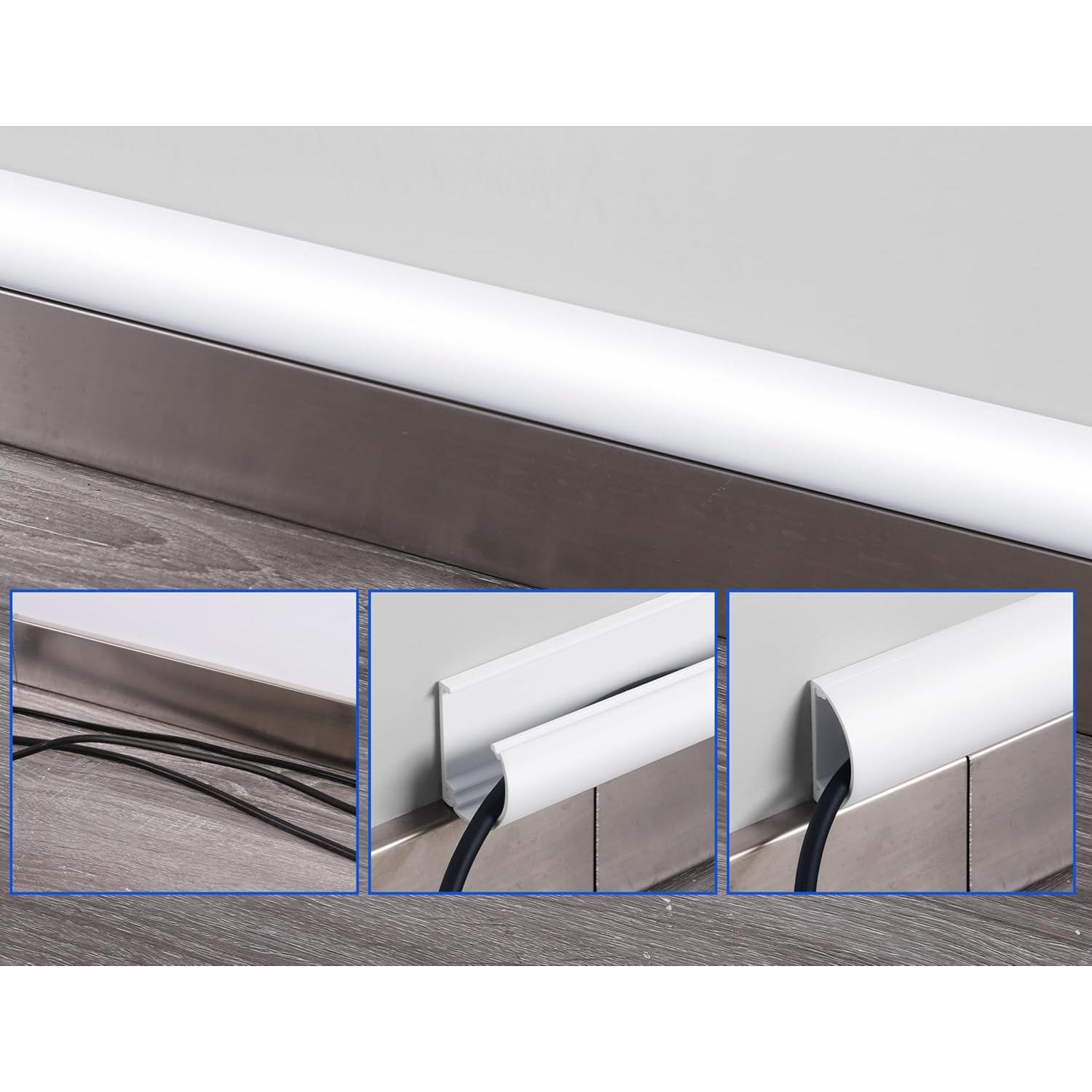 Ocultador de Cables ZhiYo 86cm Beige para 2-4 Cables