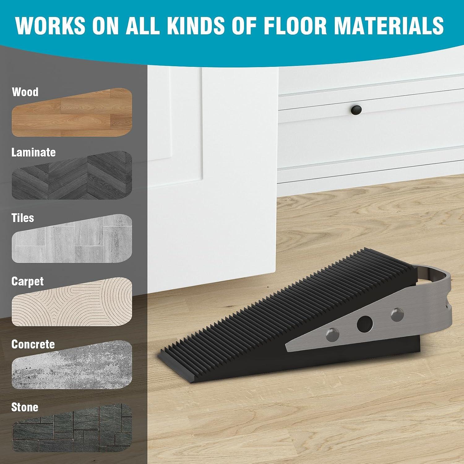 Tope de puerta antideslizante FLORA GUARD - Paquete de 2