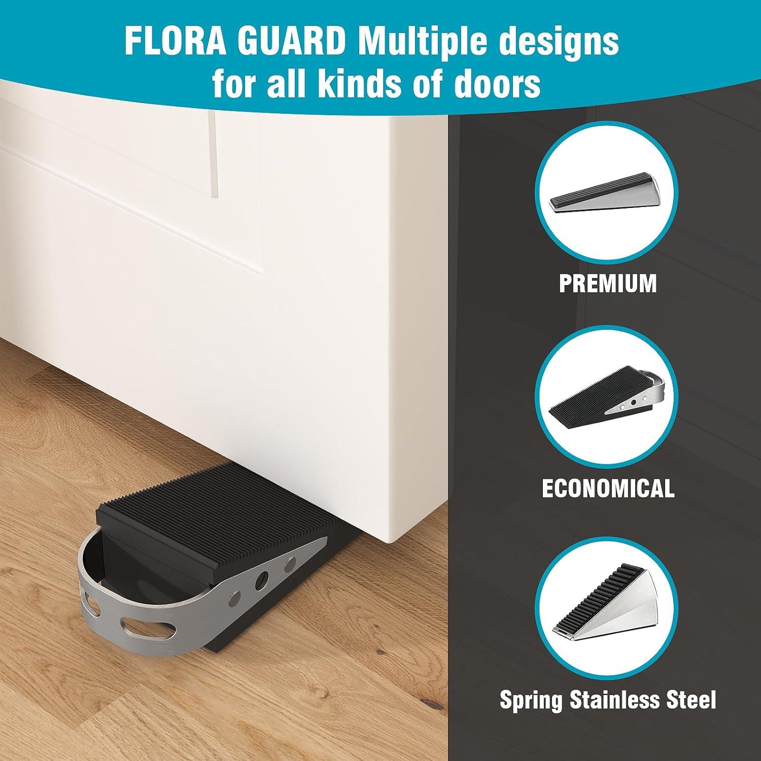 Tope de puerta antideslizante FLORA GUARD - Paquete de 2