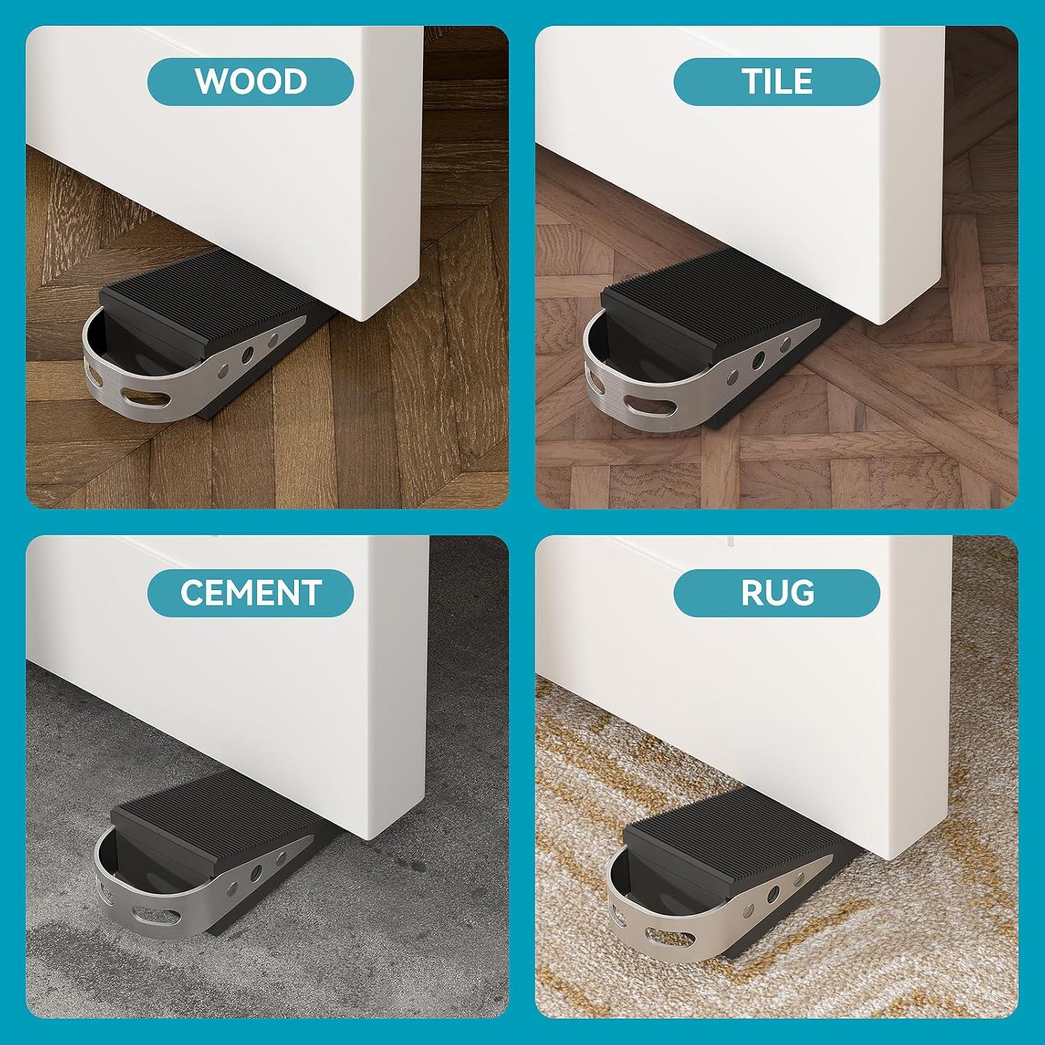 Tope de puerta antideslizante FLORA GUARD - Paquete de 2