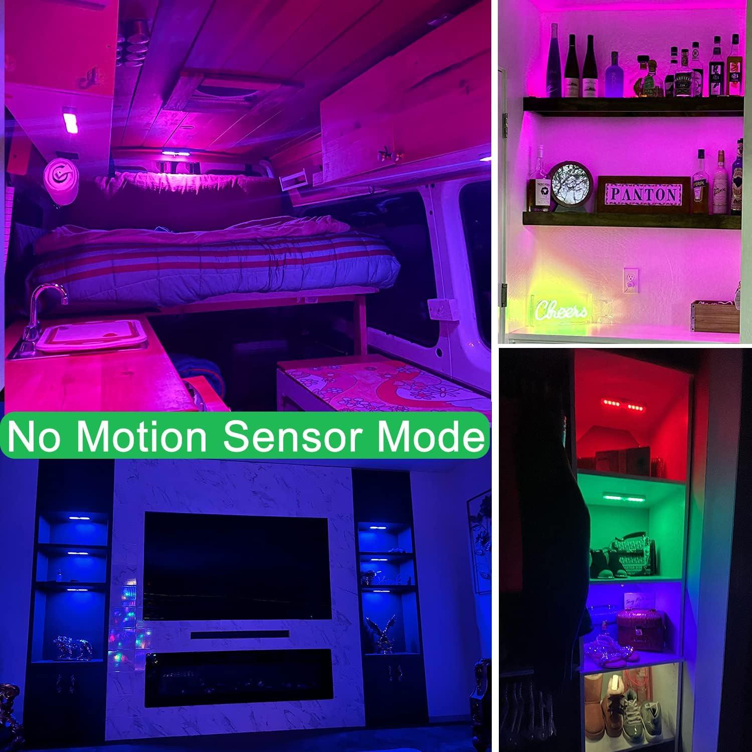 Luces LED Bajo Gabinete Inalámbricas LAJOSO 4 Paquetes RGB