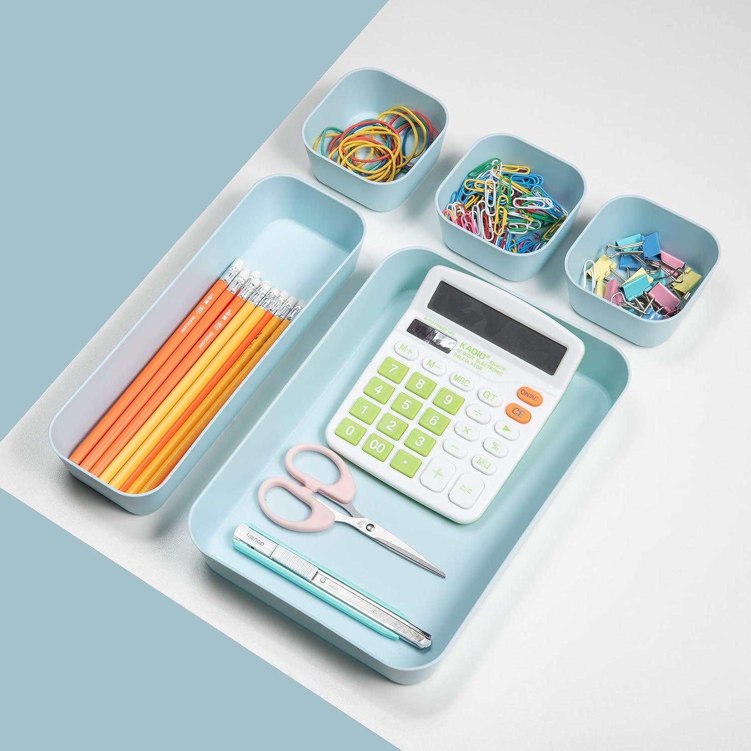 Set de 12 Organizadores de Cajón Plástico Azul Backerysupply