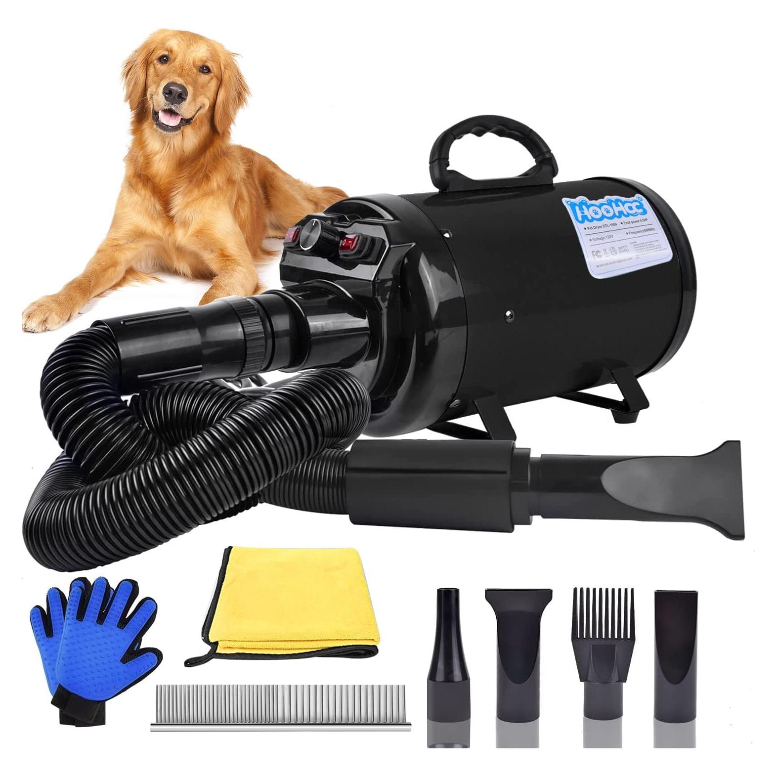 Secador de Perros HooHcc 4.5HP Ajustable 600W-3400W Negro