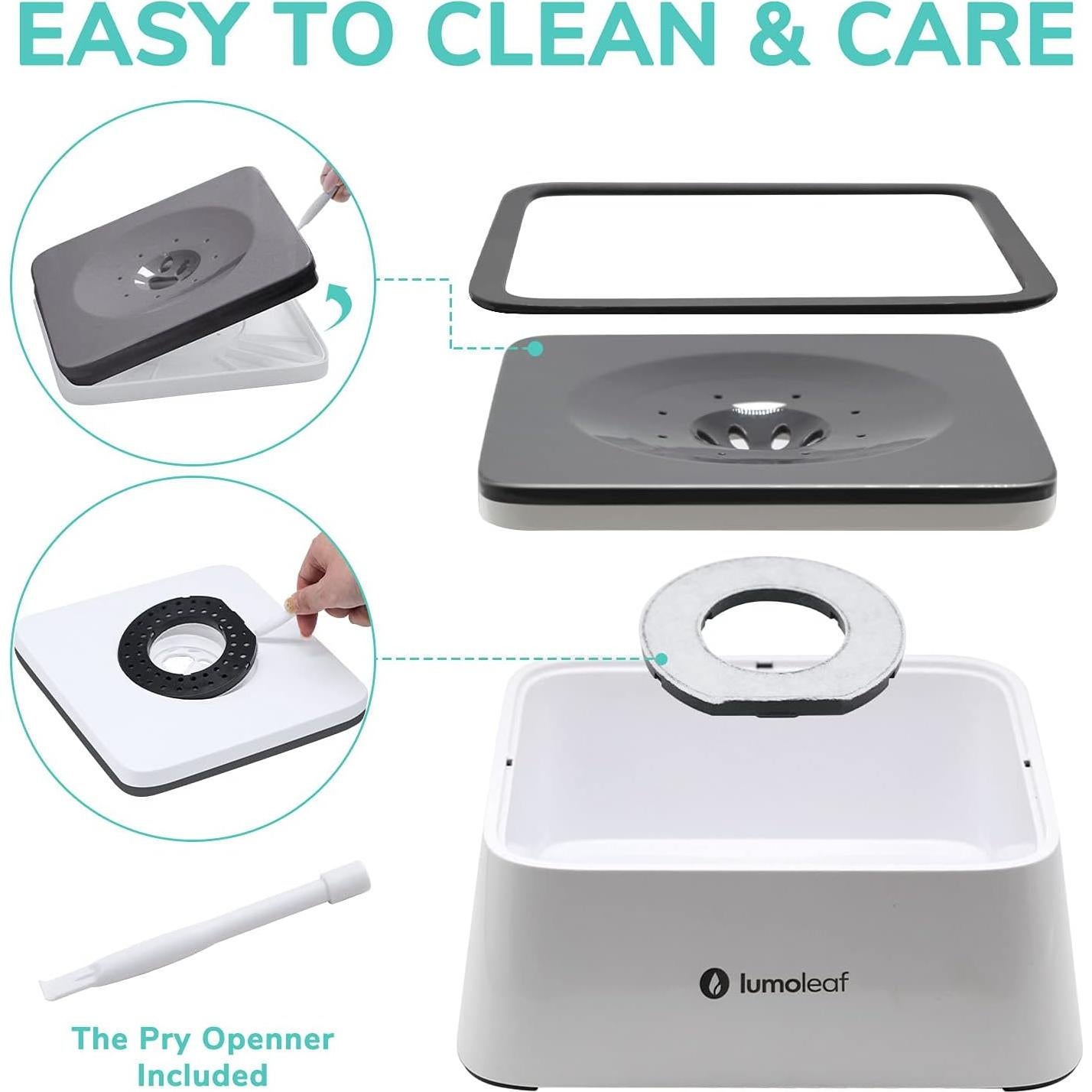 Cuenco de Agua Sin Derrames LumoLeaf 2L para Perros Gris