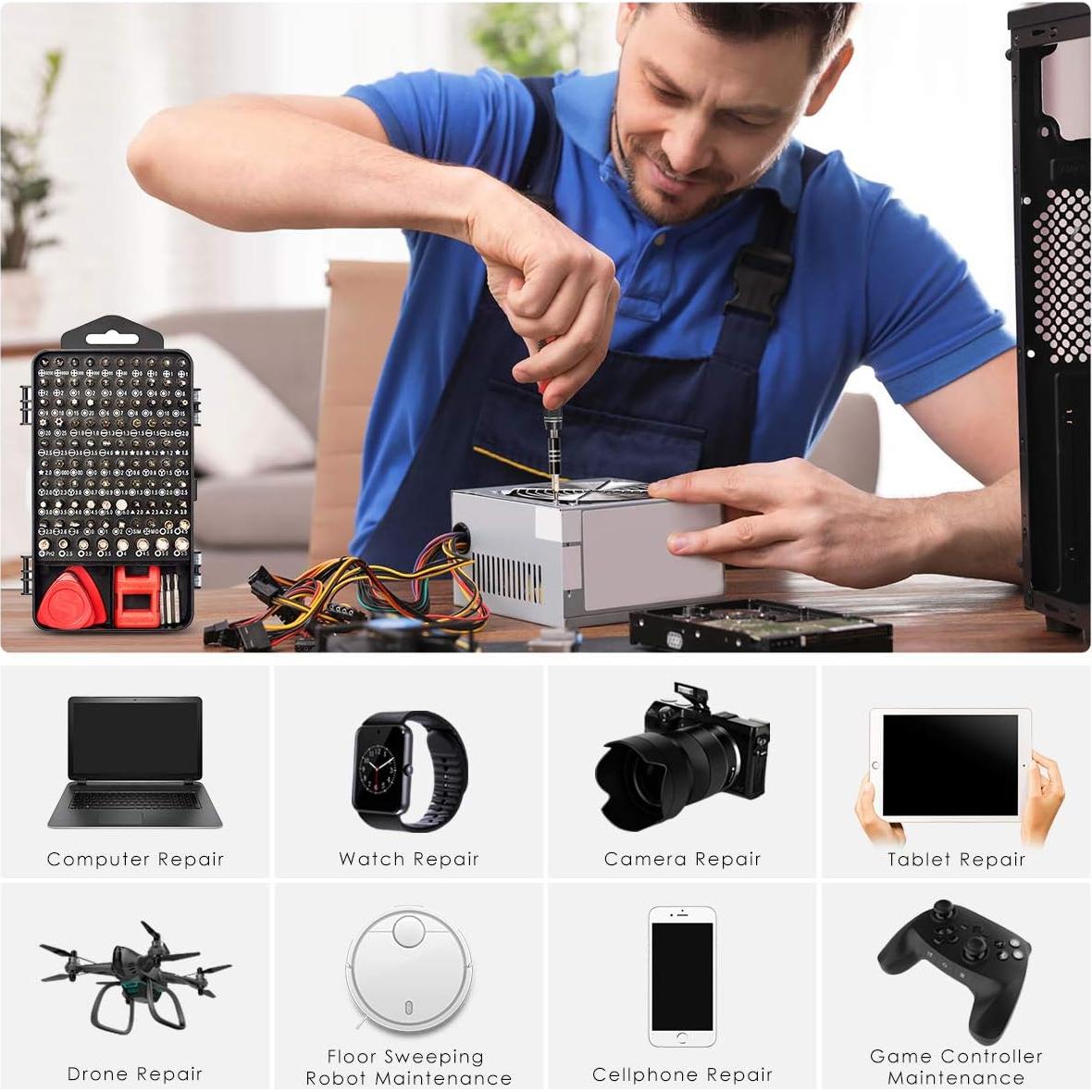 Juego de Destornilladores SHARDEN 122 en 1 Magnéticos