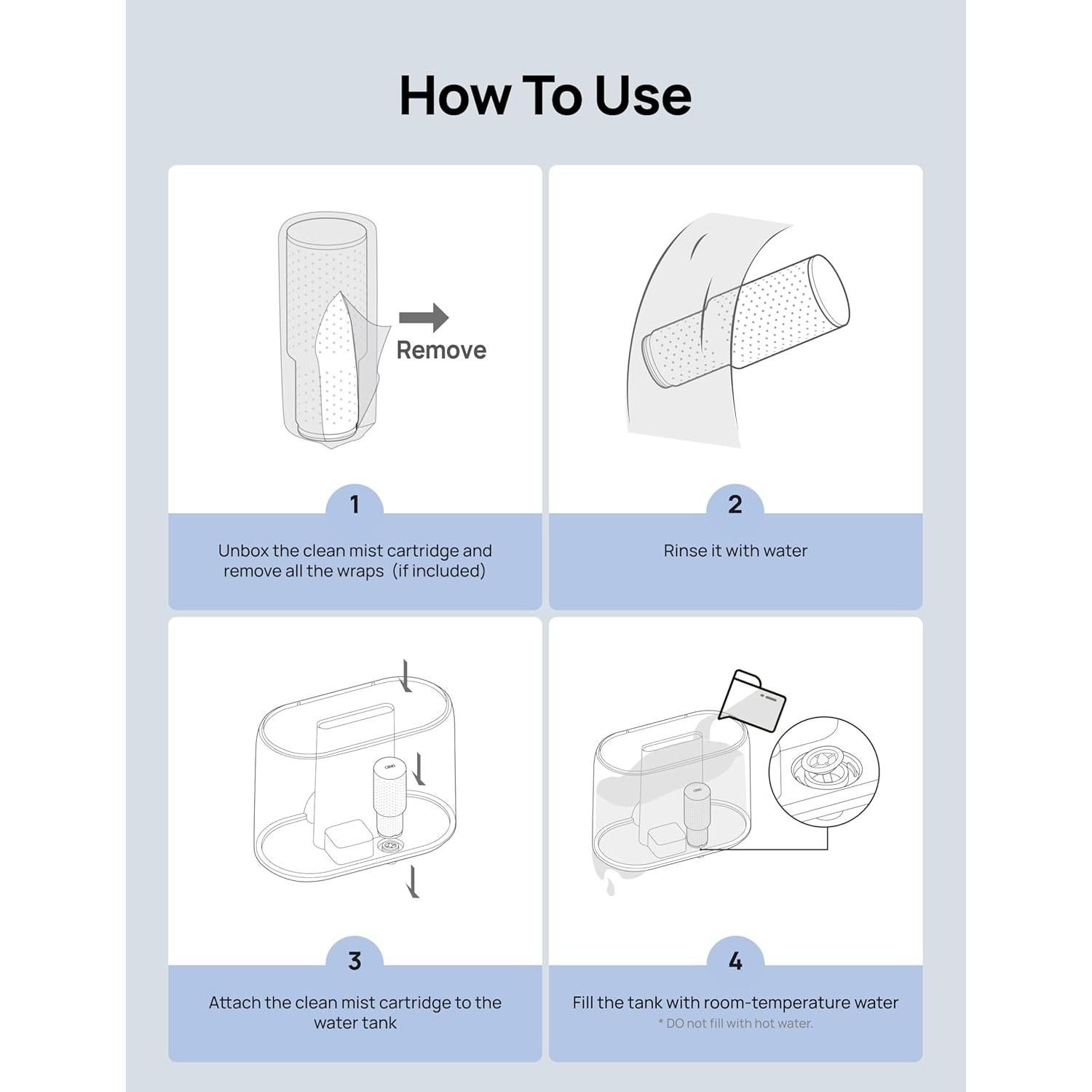 Cartucho de Limpieza Dreo DR-HPA020 para Humidificadores 3-Pack