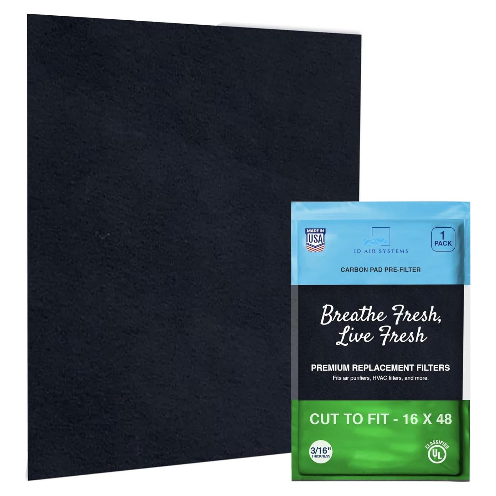 Filtro de Aire de Carbón Activado ID Air Systems 1 Paquete 40.64x121.92 cm