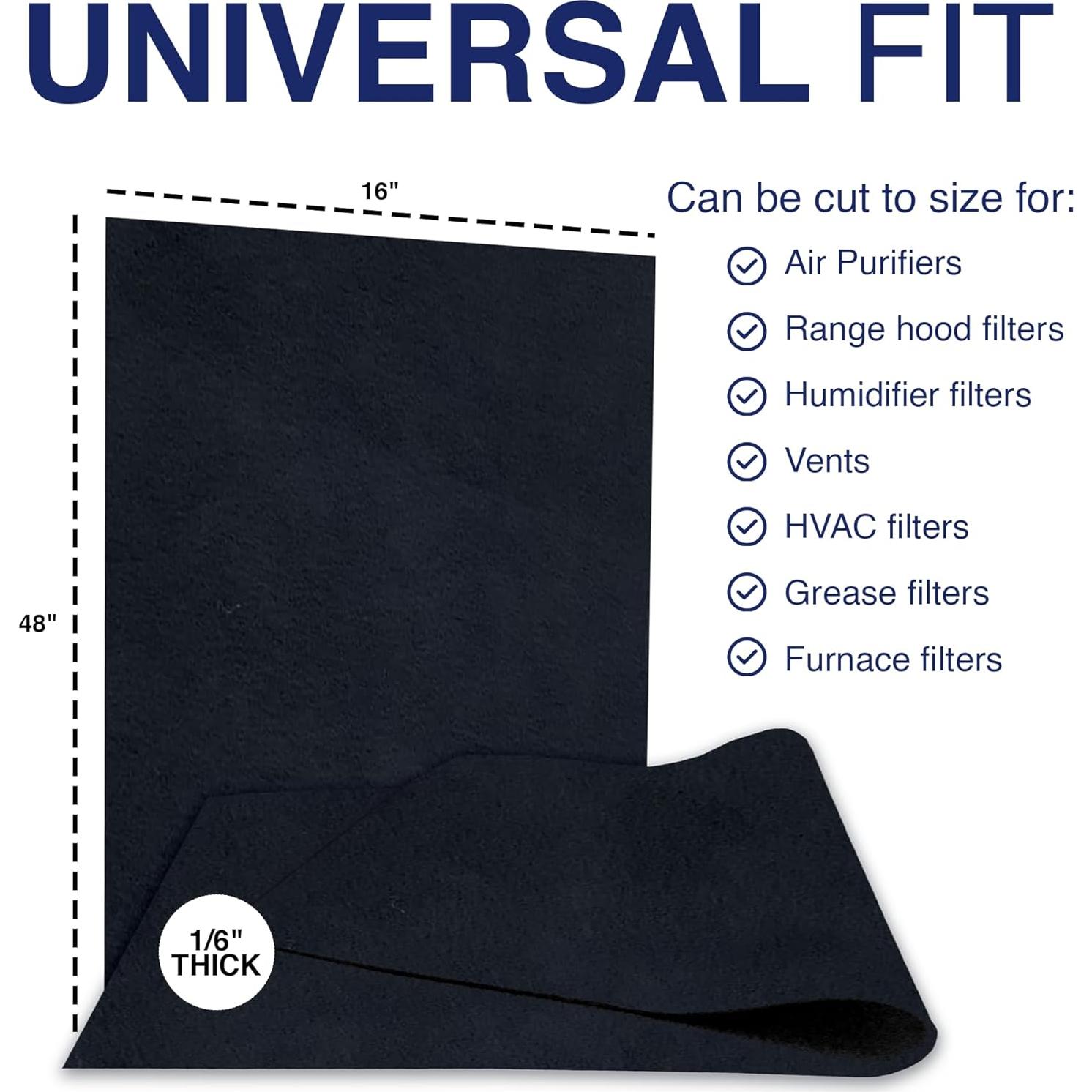 Filtro de Aire de Carbón Activado ID Air Systems 1 Paquete 40.64x121.92 cm