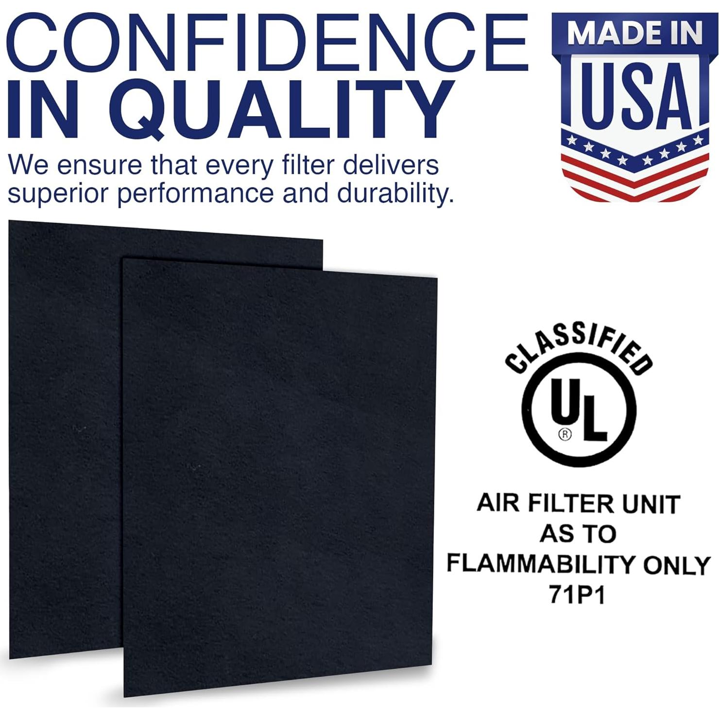 Filtro de Aire de Carbón Activado ID Air Systems 1 Paquete 40.64x121.92 cm