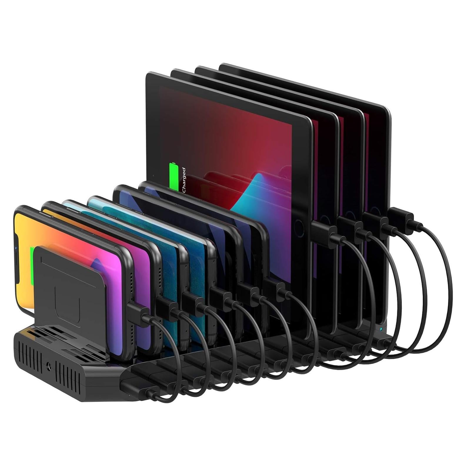 Estación de Carga USB Unitek 10 Puertos 60W Carga Rápida