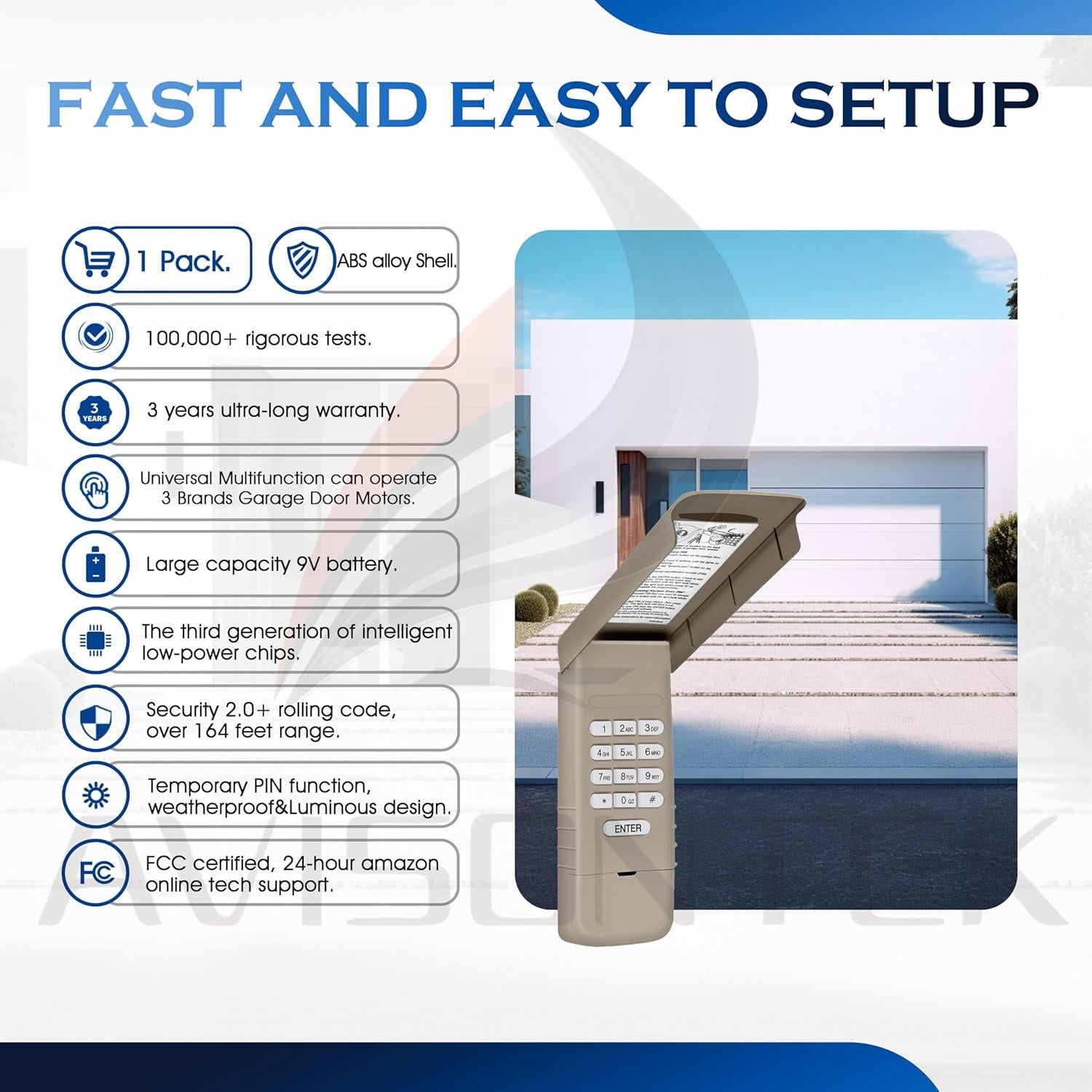 Teclado Universal LiftMaster 877MAX/877LM para Garaje