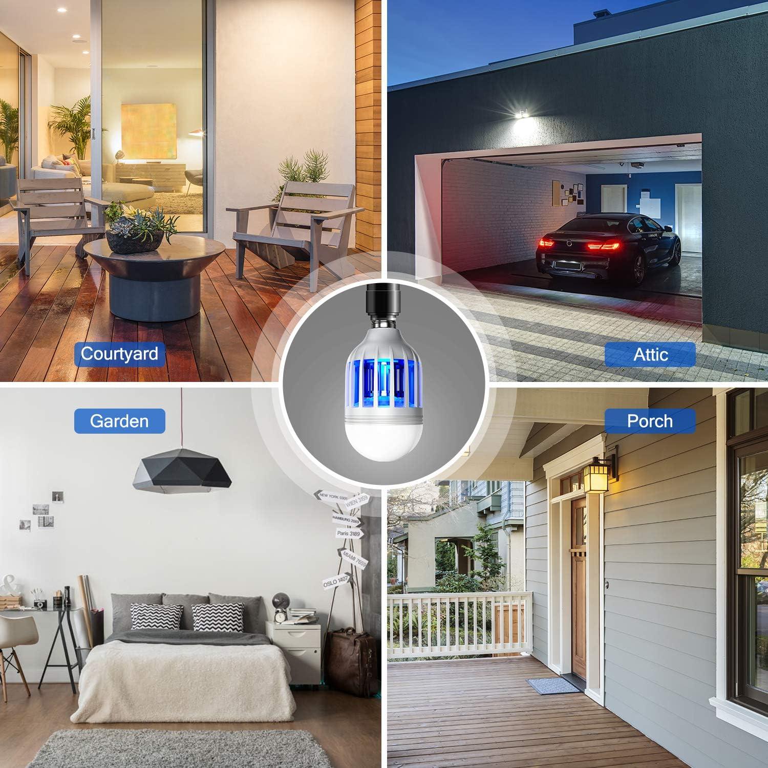 Bombilla Zapper de Insectos Forhimn LED Blanca 2 en 1