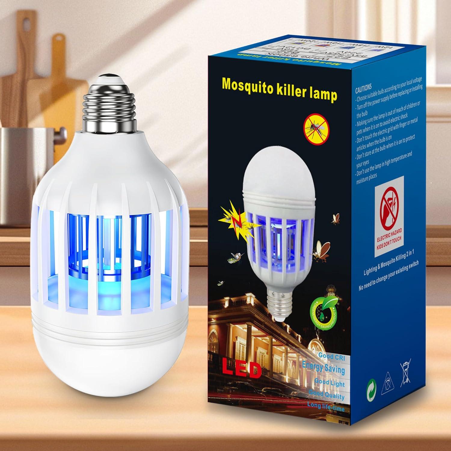 Bombilla Zapper de Insectos Forhimn LED Blanca 2 en 1