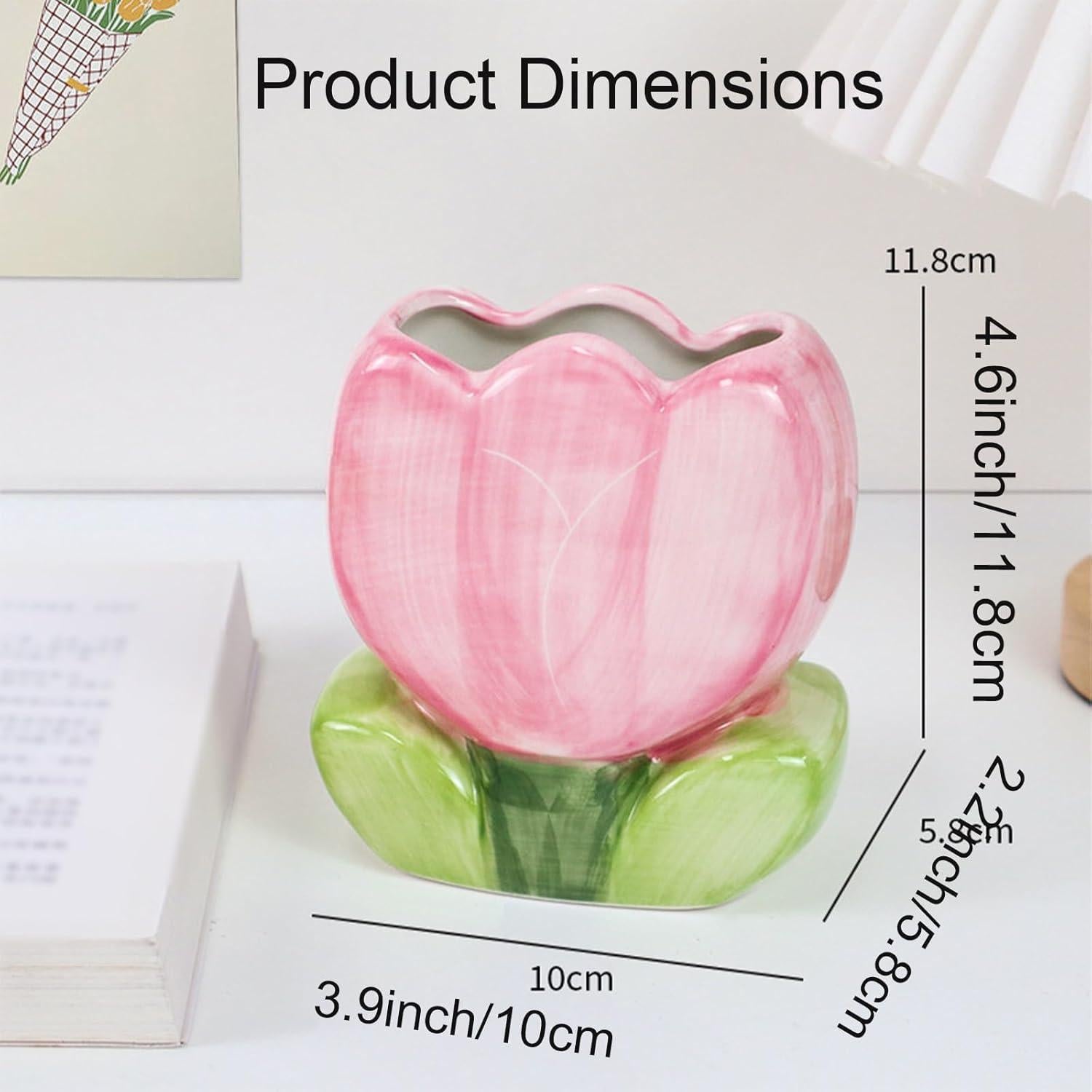 Soporte para bolígrafos y brochas Busnos rosa cerámica