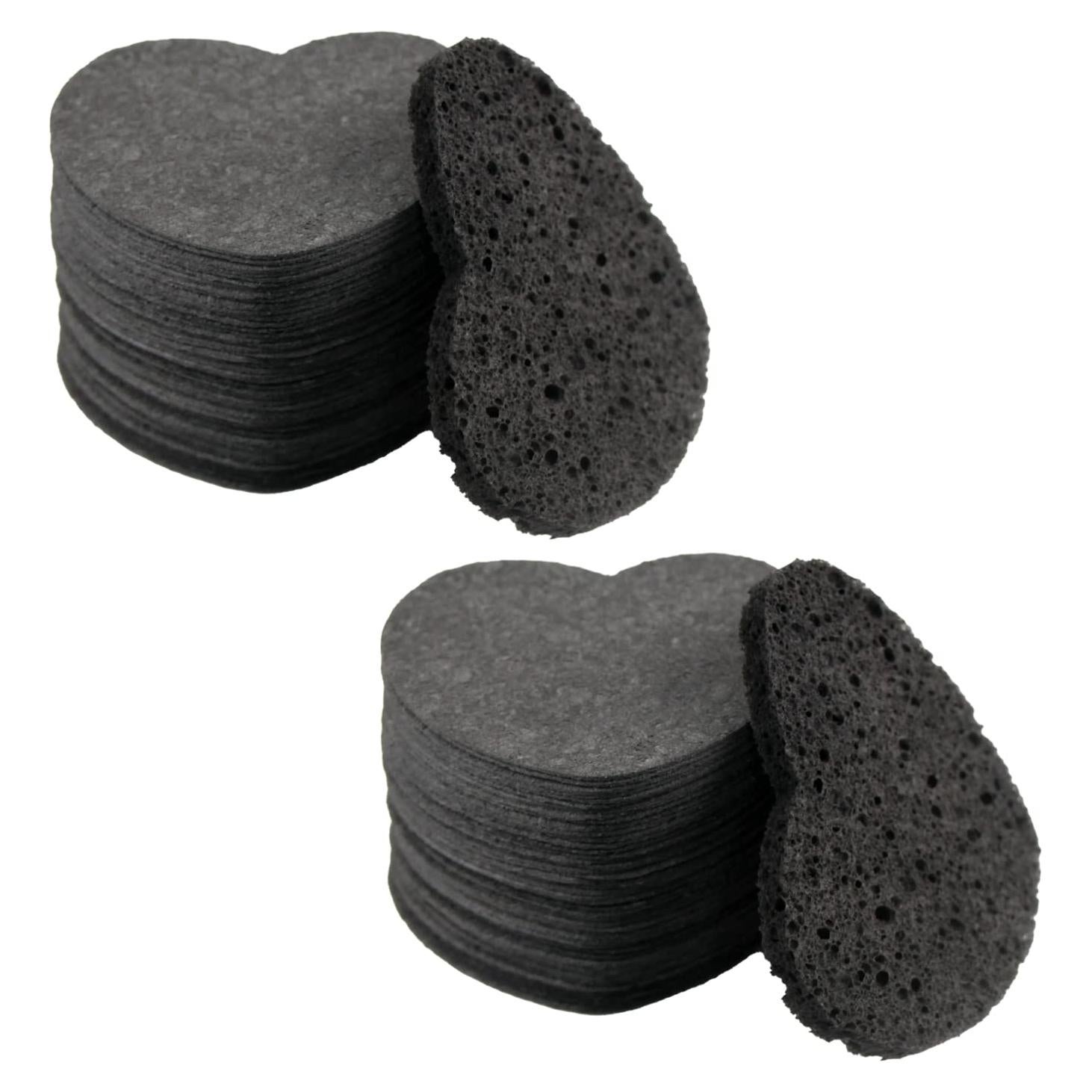 Esponjas Faciales Comprimidas Spunspon 100 Unidades Negra