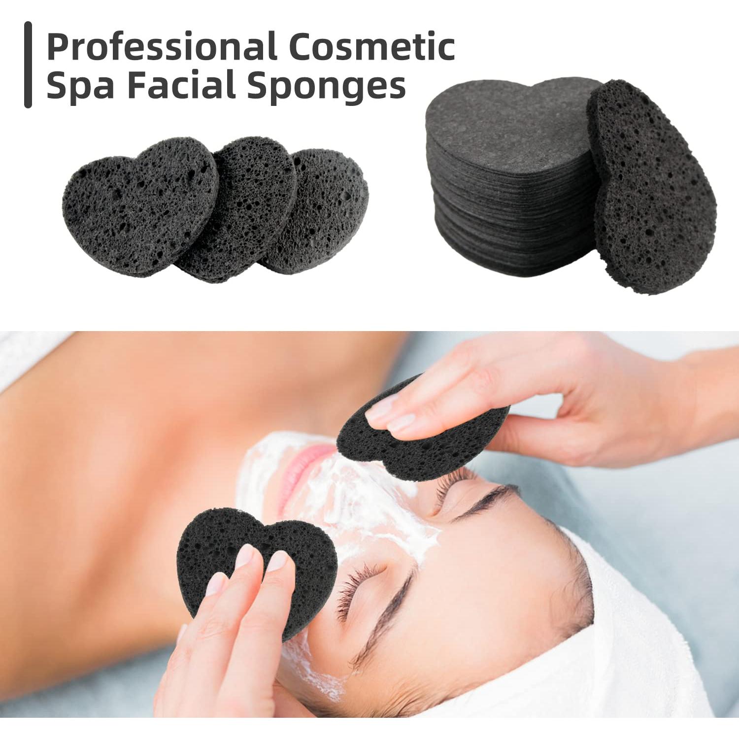 Esponjas Faciales Comprimidas Spunspon 100 Unidades Negra