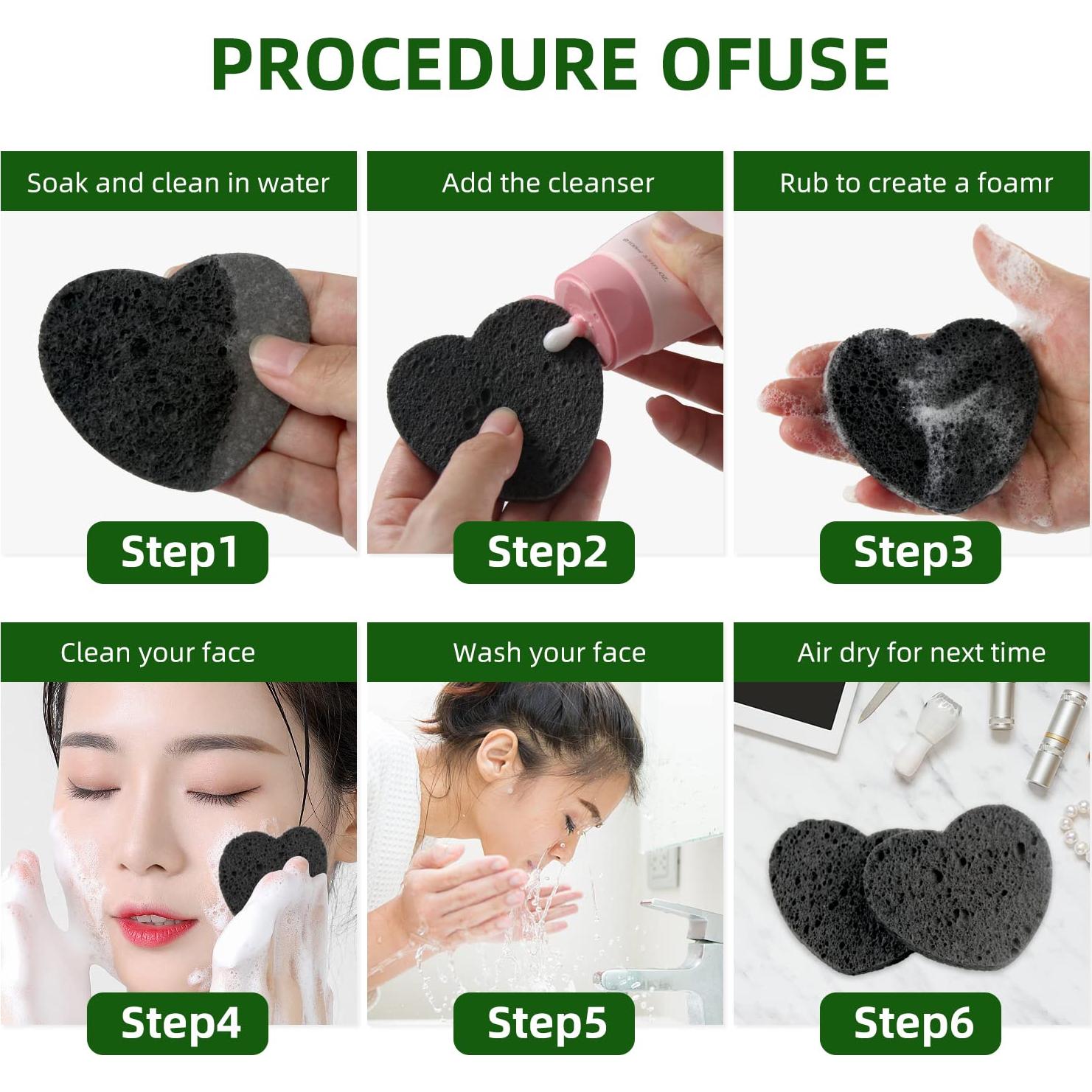 Esponjas Faciales Comprimidas Spunspon 100 Unidades Negra