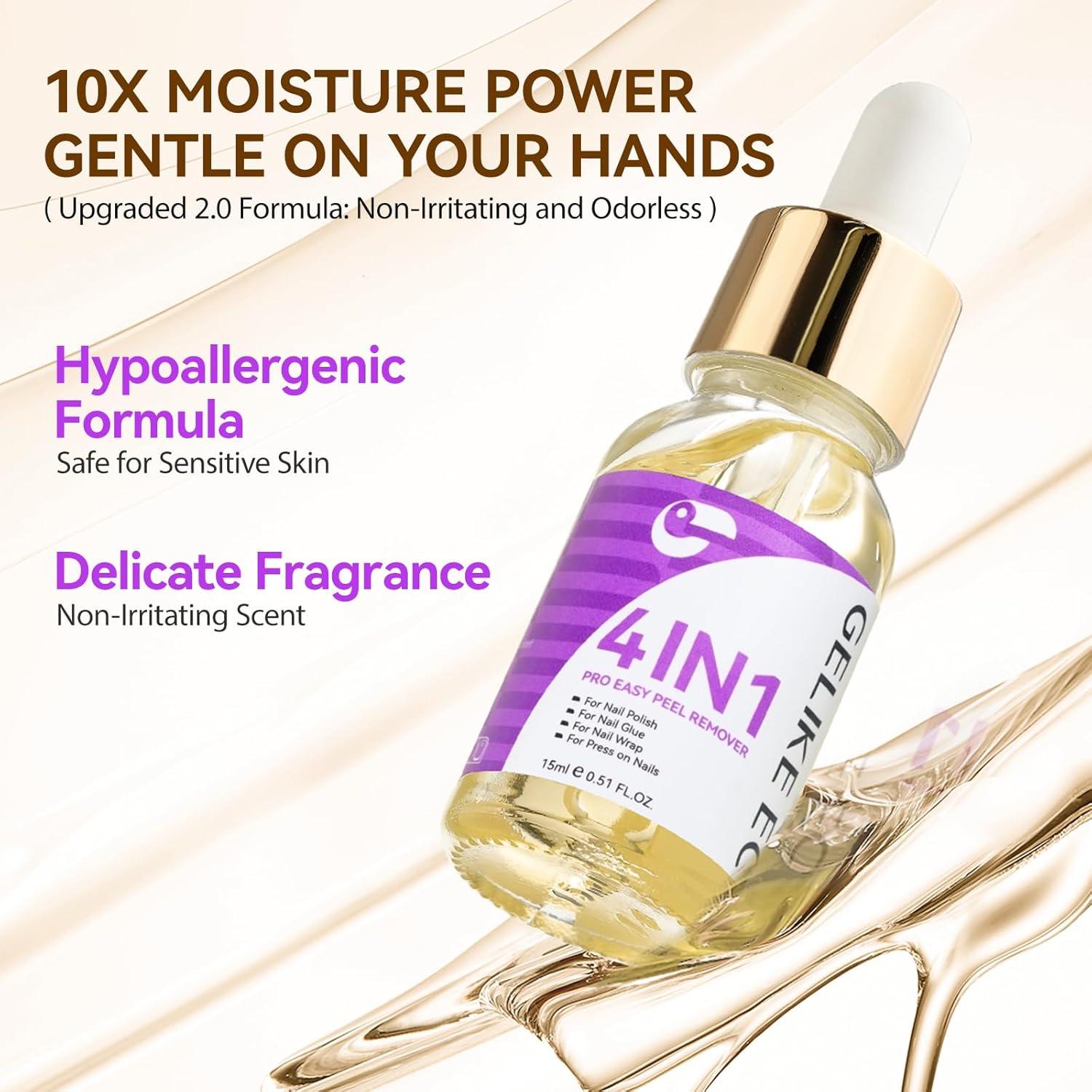 Removedor de Pegamento de Uñas Gelike EC 4 en 1 15ml Sin Olor