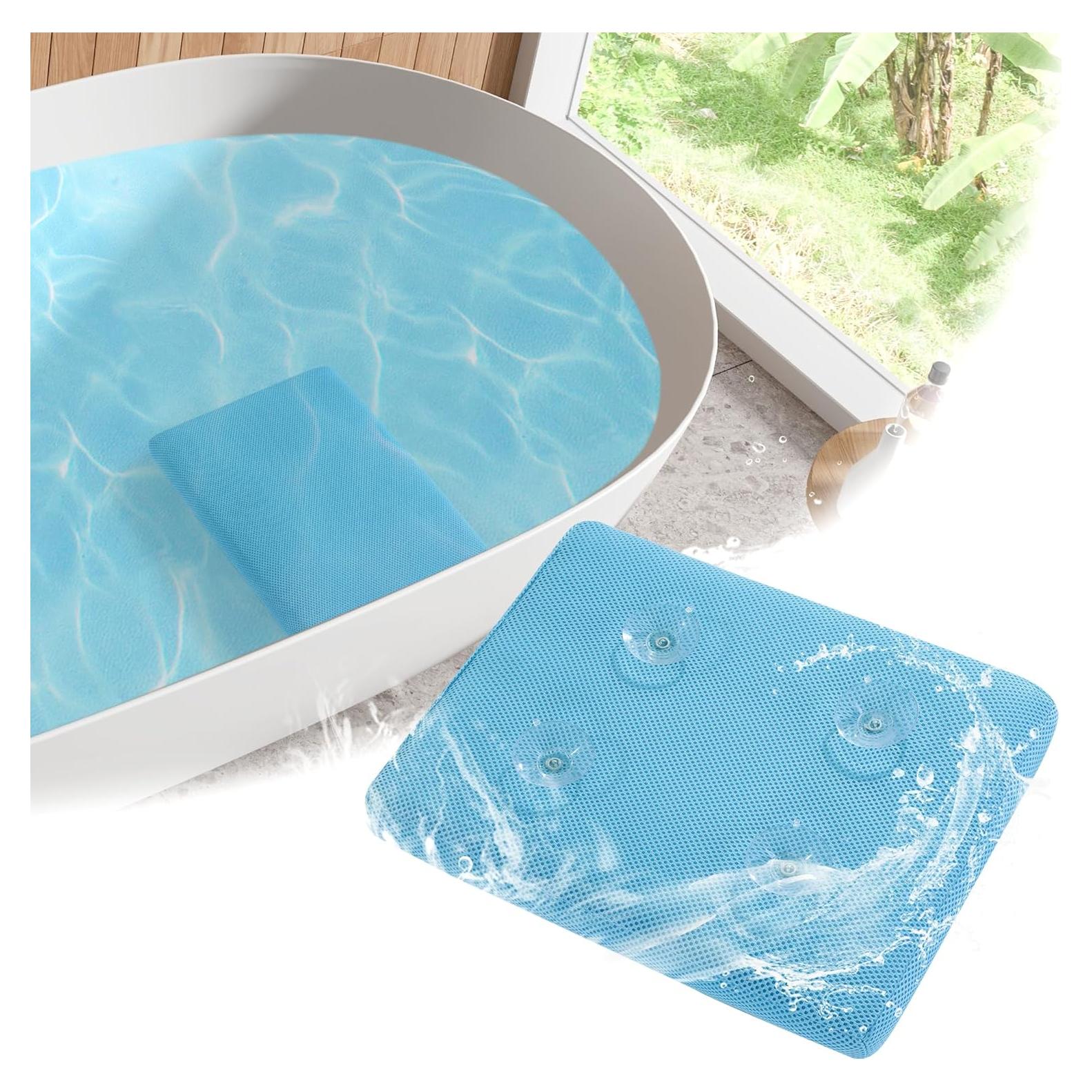 Cojín de Baño MABOZOO con Ventosas Antideslizantes Azul