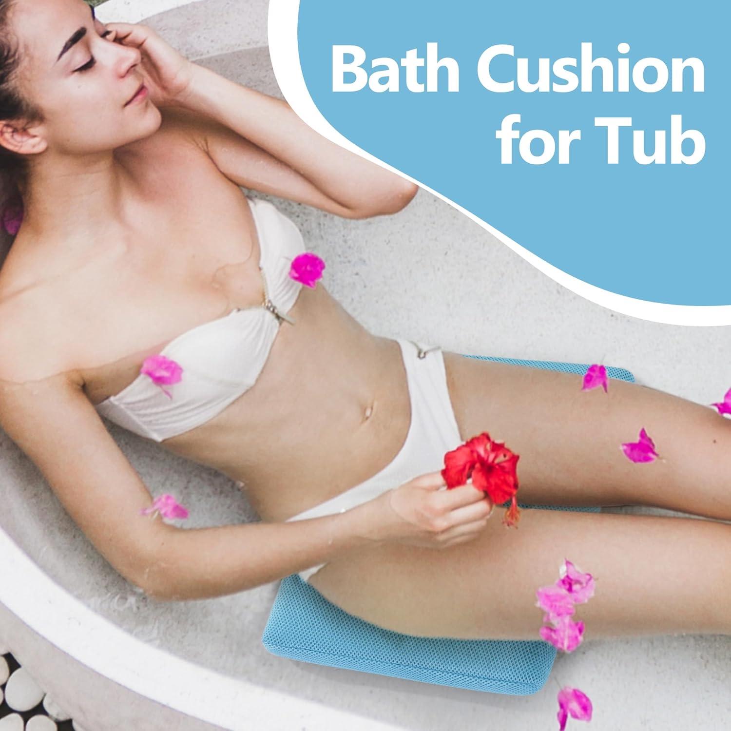 Cojín de Baño MABOZOO con Ventosas Antideslizantes Azul